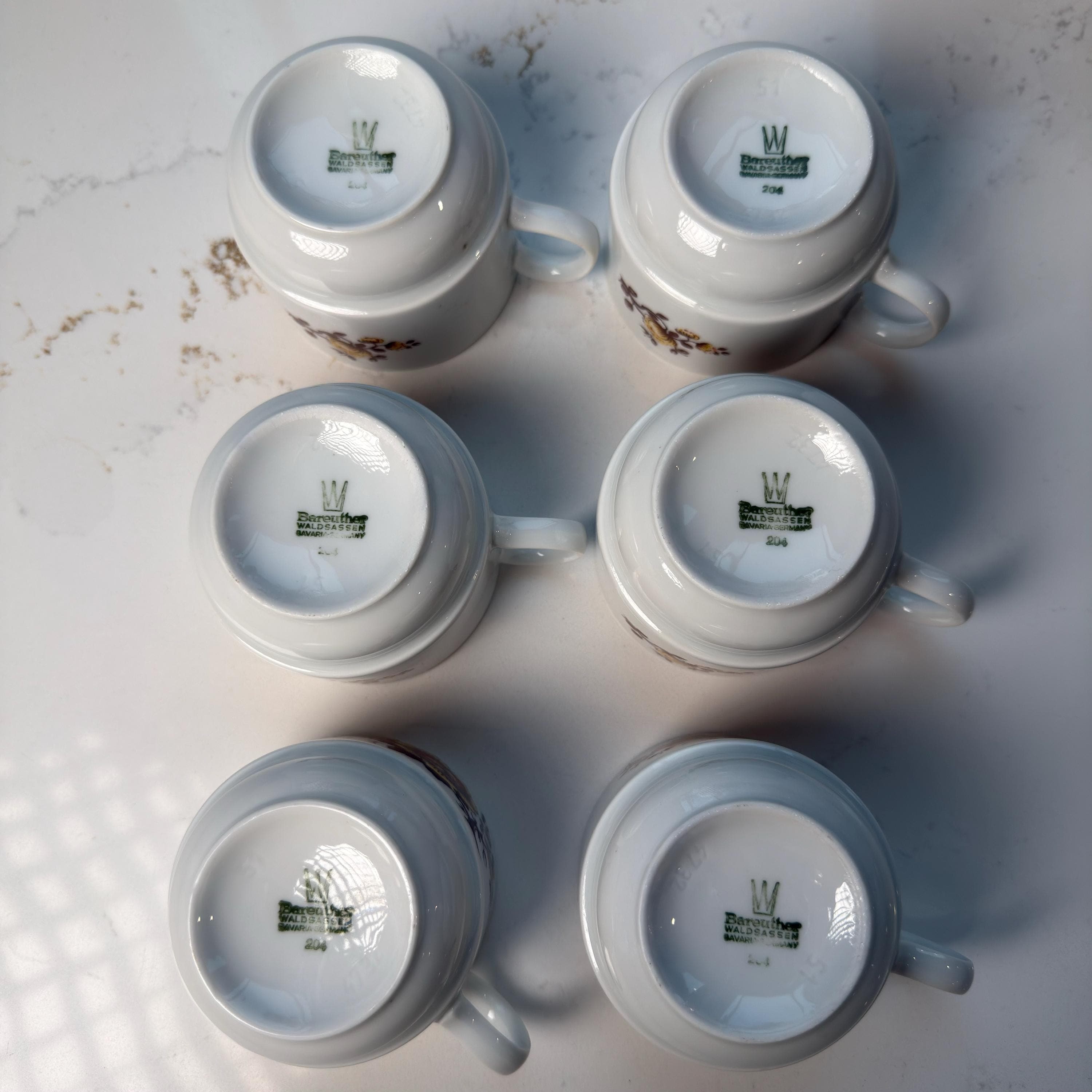Vintage Bareuther Bavaria Tea Set | Floral Bird Motif, German Porcelain - Thumbnail 13