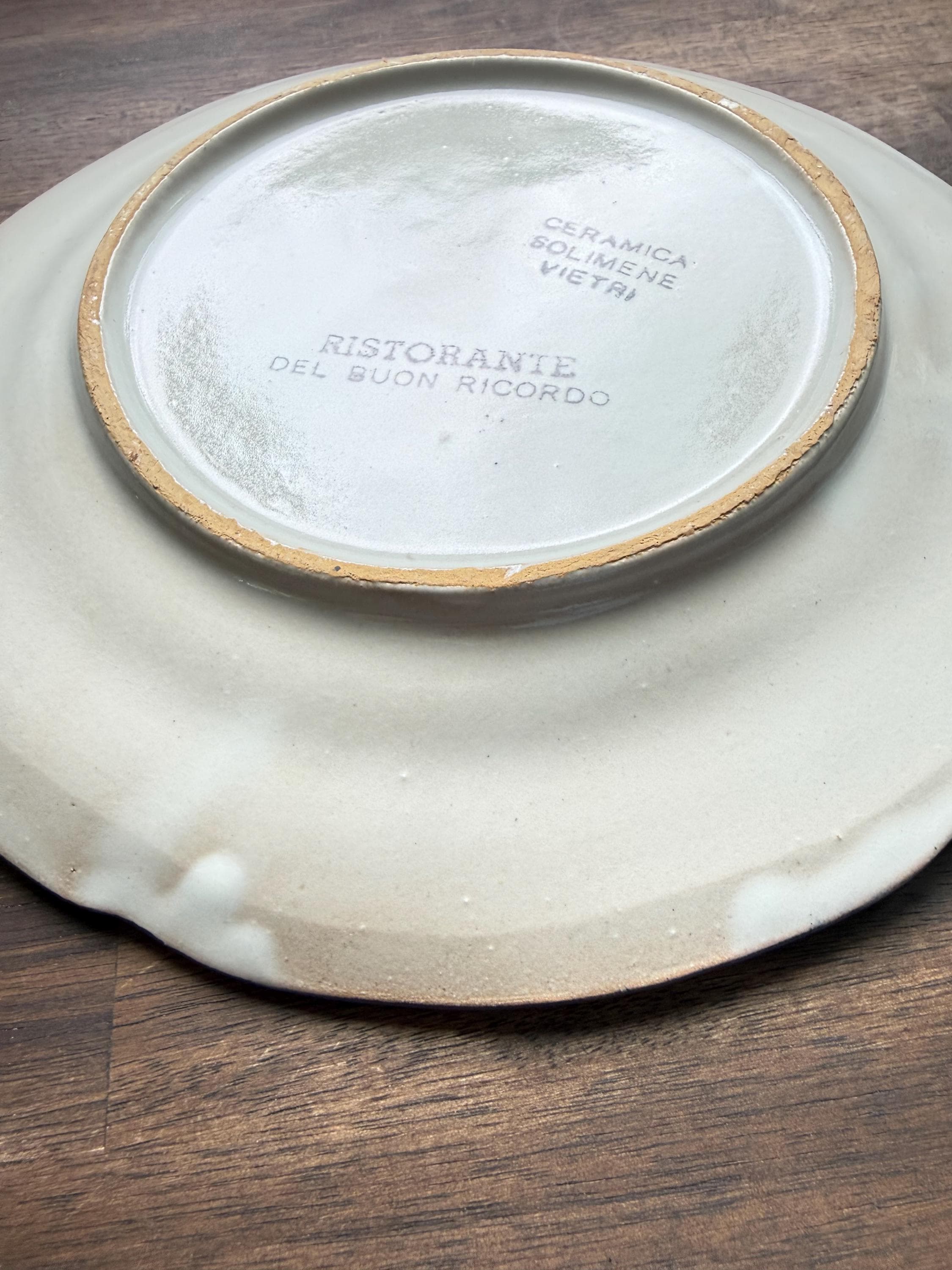 Vintage Vietri Ceramic Plate: Hand-Painted Italian Restaurant Frascati Kitchen Decor 1993 - Thumbnail 8