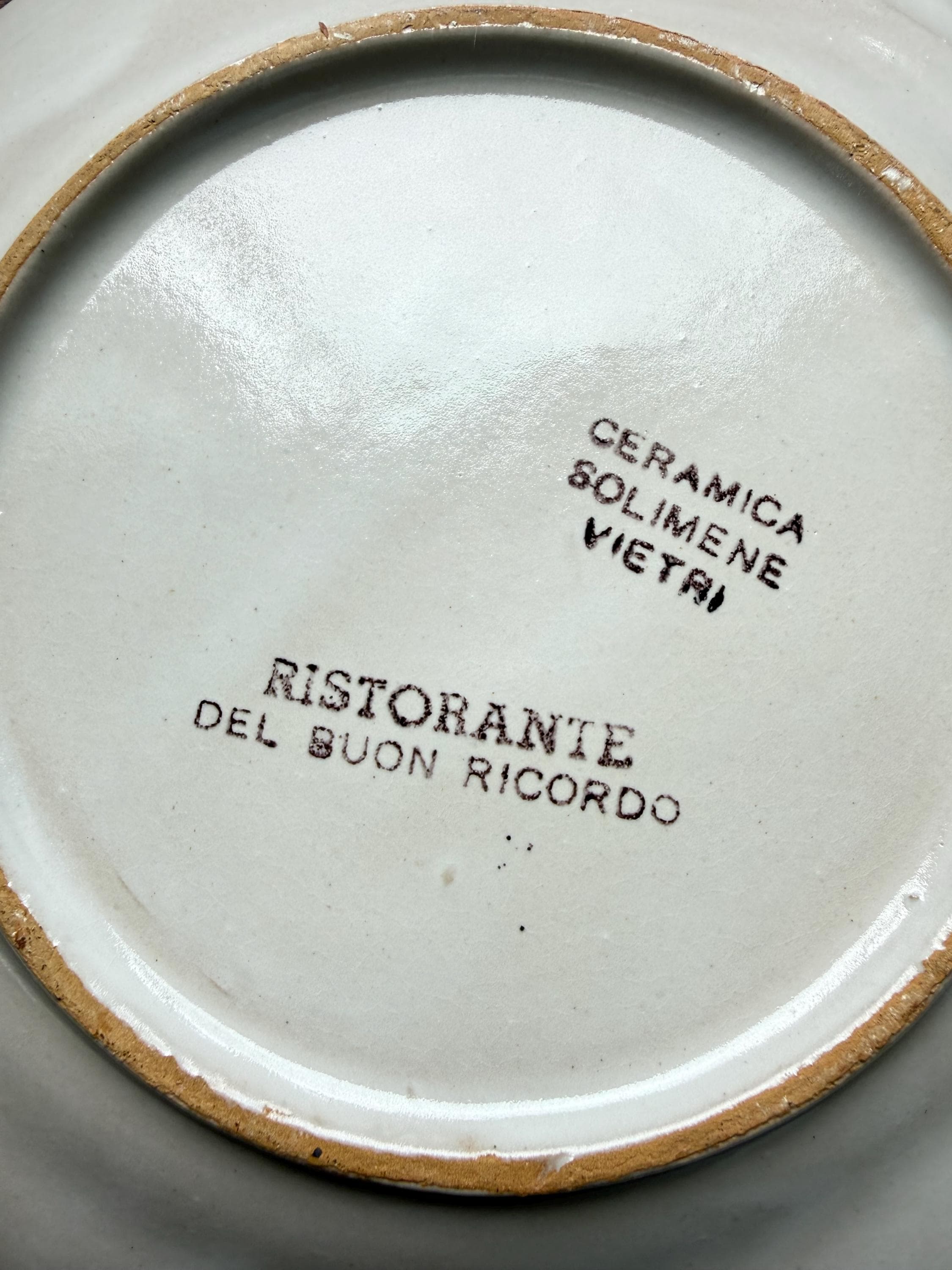 Vintage Vietri Ceramic Plate: Hand-Painted Italian Restaurant Frascati Kitchen Decor 1993 - Thumbnail 9