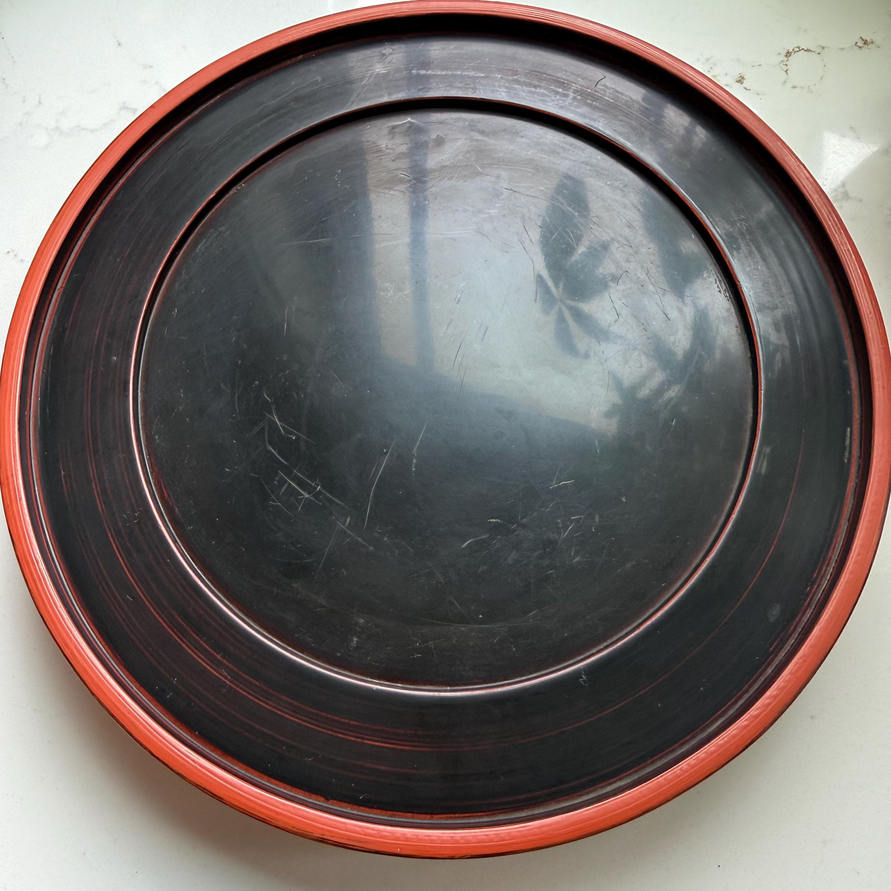 Vintage Japanese Ohitsu Lacquer Rice Container Red Wooden Hangiri Style Serving Vessel - Thumbnail 14