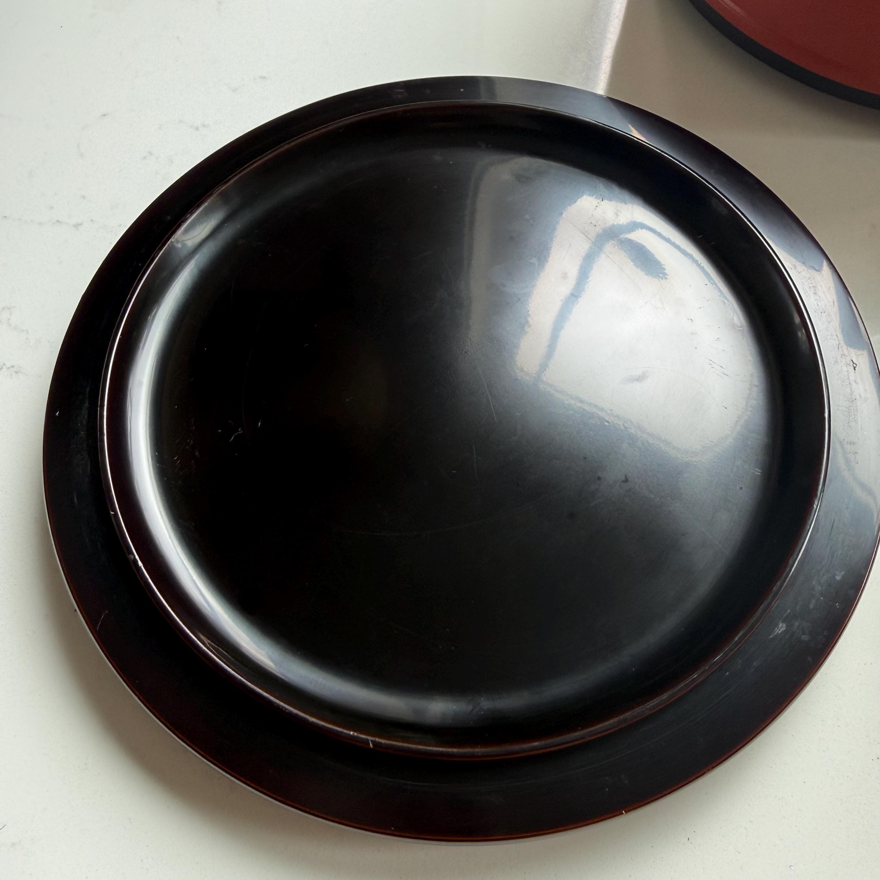 Vintage Japanese Ohitsu Lacquer Rice Container Red Wooden Hangiri Style Serving Vessel - Thumbnail 8