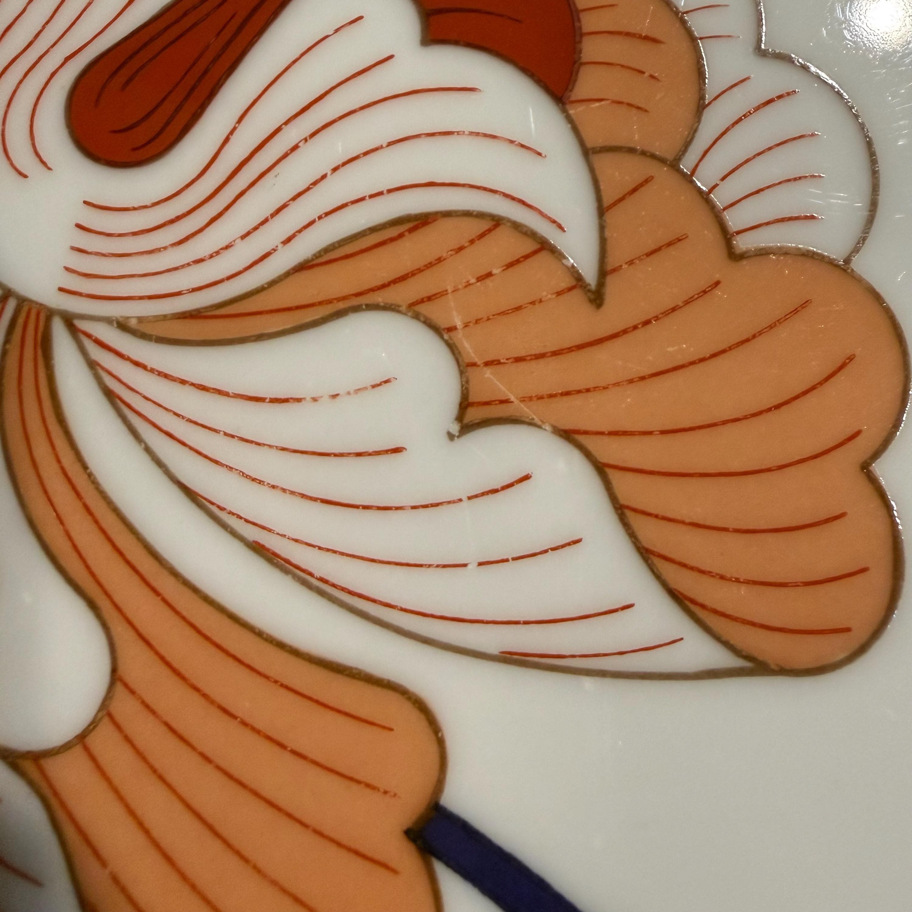 Fitz and Floyd Lotus | 4 Plates | Vintage Asian Inspired Porcelain, 7 Inch - Thumbnail 5