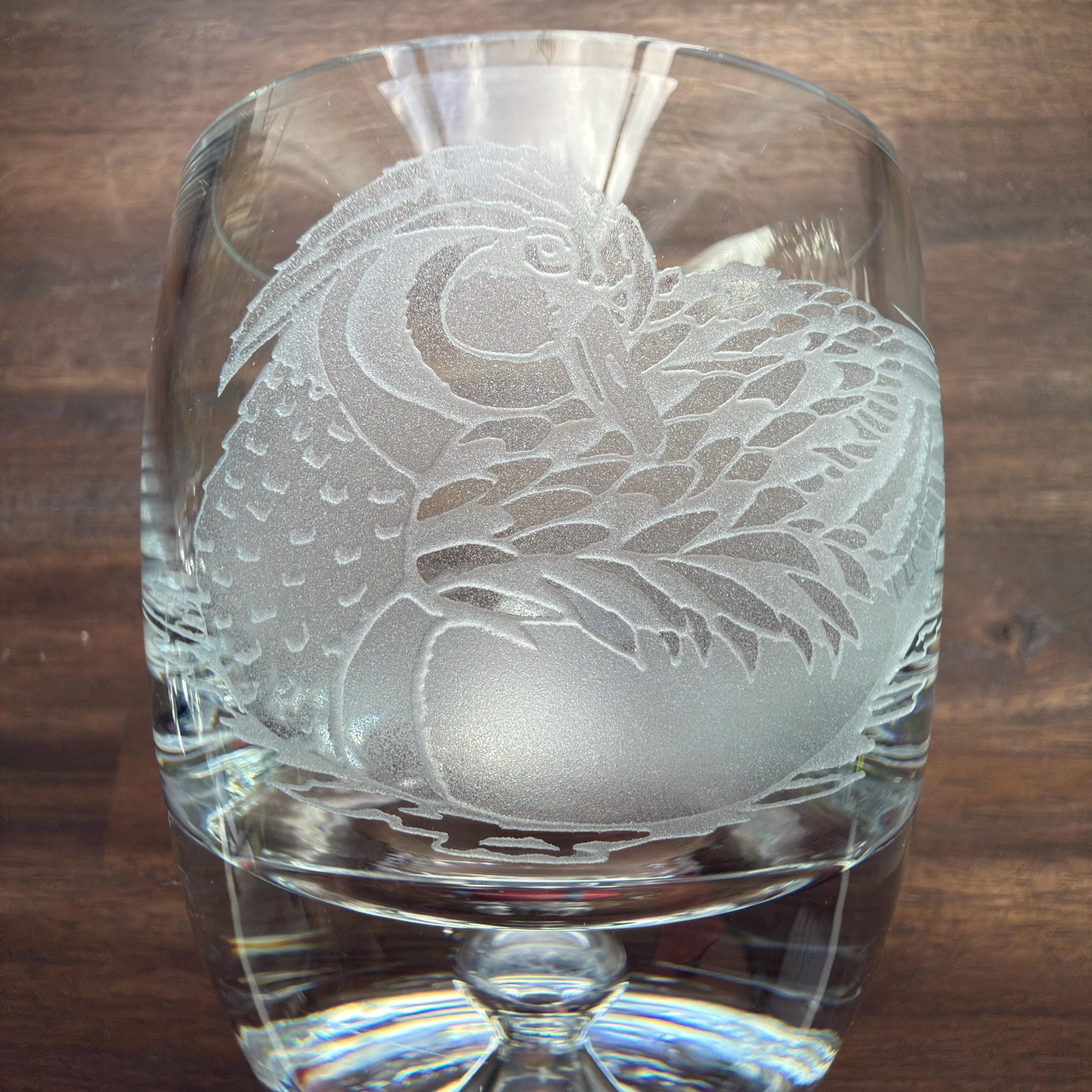 Perry Coyle Signed Etched Duck Whiskey Glasses Set: Heavy Bottom Tumblers - Thumbnail 5