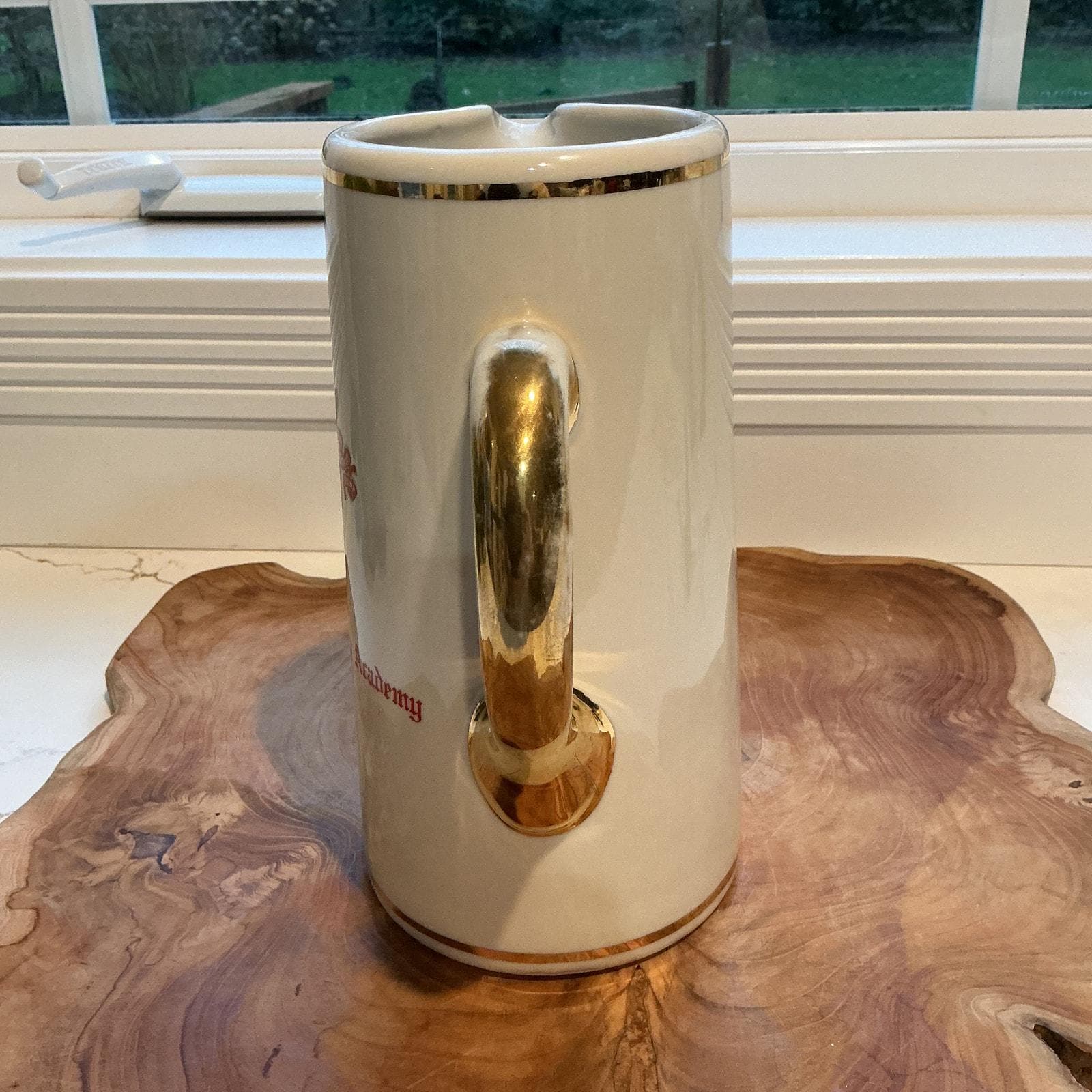 West Point Ceramic Pitcher, USMA Crest, Gold Trim Patriotic Decor - Thumbnail 8