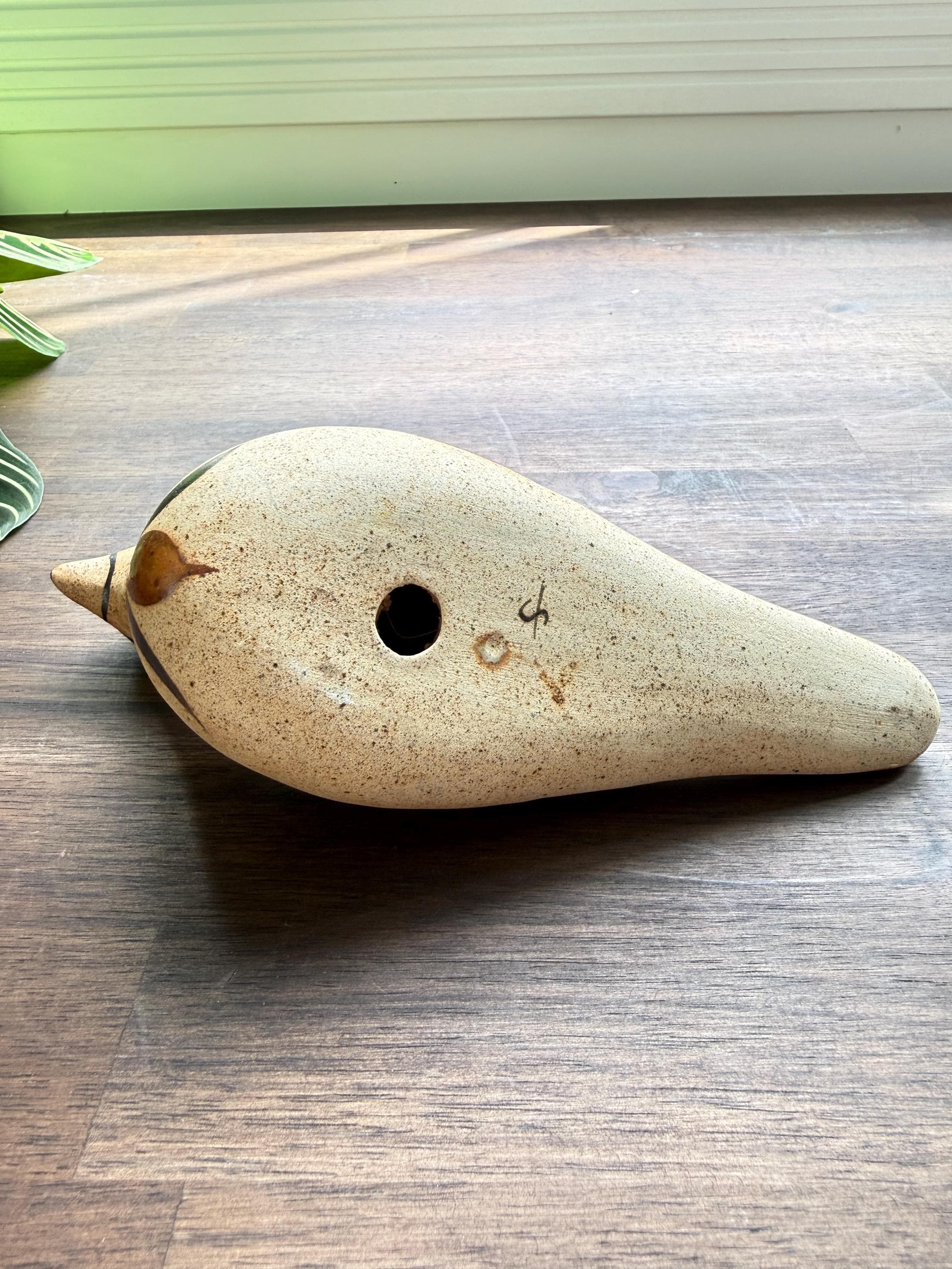 Vintage Tonala Pottery Dove Figurine Hand Painted Mexican Folk Art Bird Sculpture - Thumbnail 13