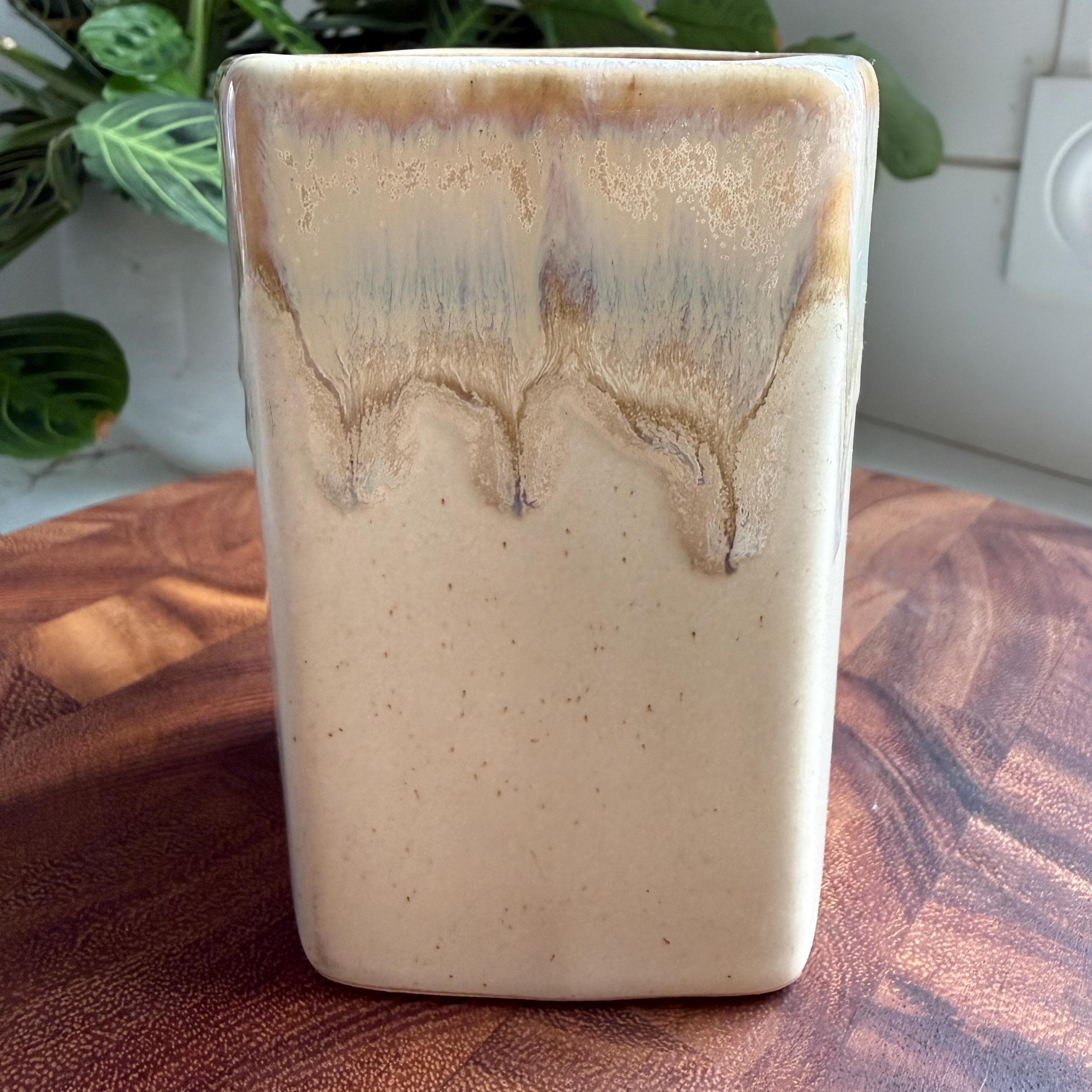 Vintage Rodolfo Padilla Signed Stacking 6 Mug Set Ceramic Stoneware and Wood Stand - Thumbnail 9