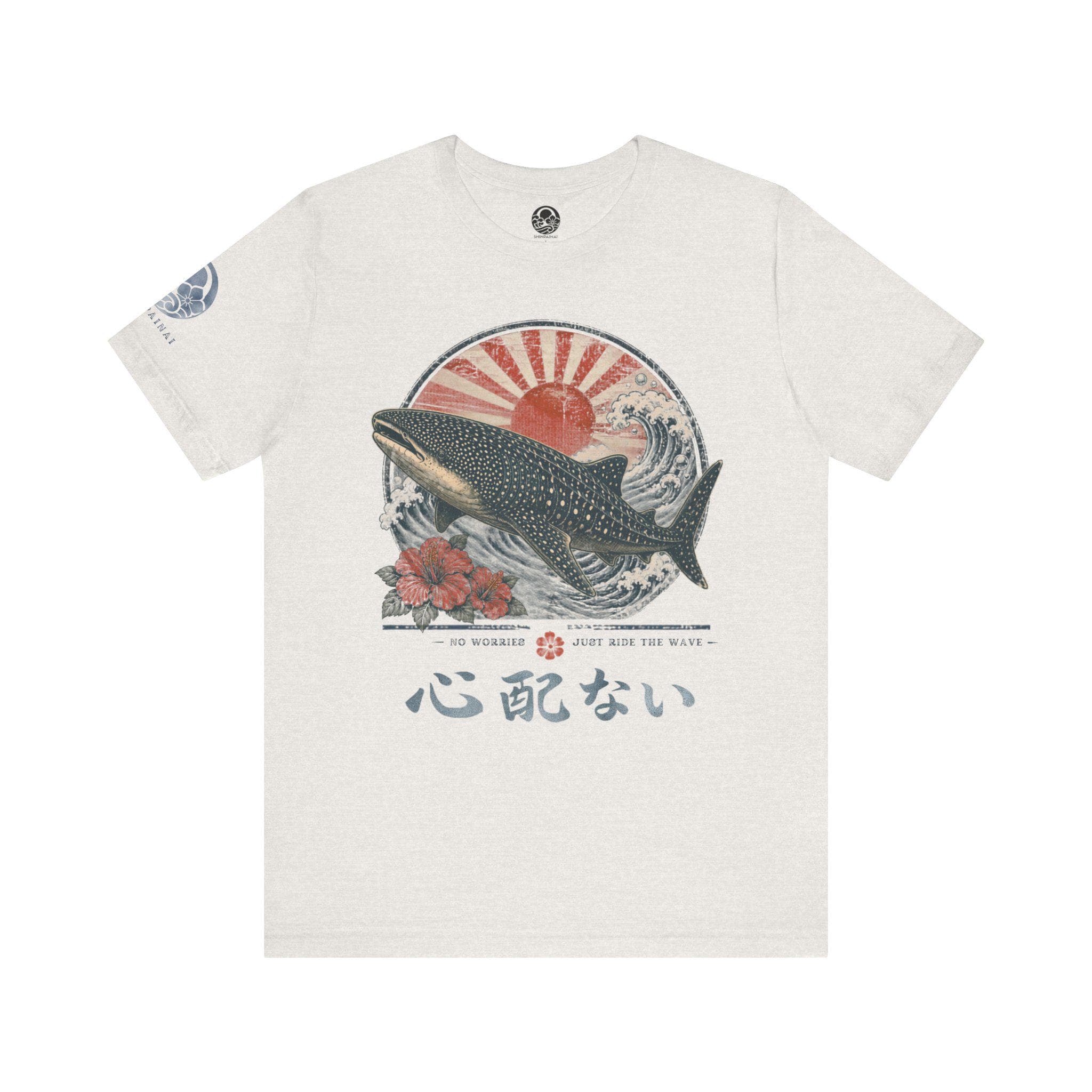 Whale Shark T-Shirt Japanese Rising Sun Wave Tropical Graphic Tee - Thumbnail 8