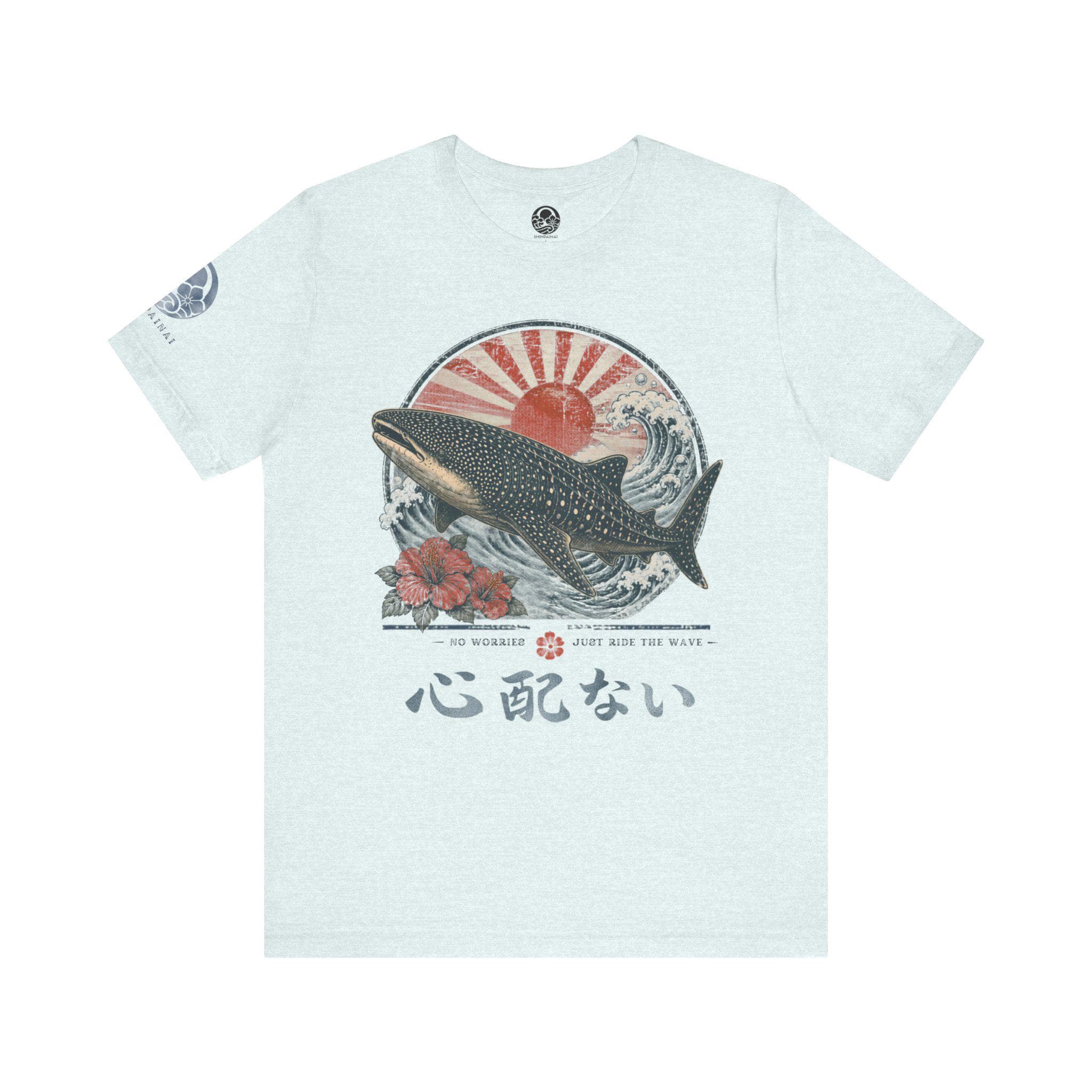 Whale Shark T-Shirt Japanese Rising Sun Wave Tropical Graphic Tee - Thumbnail 13