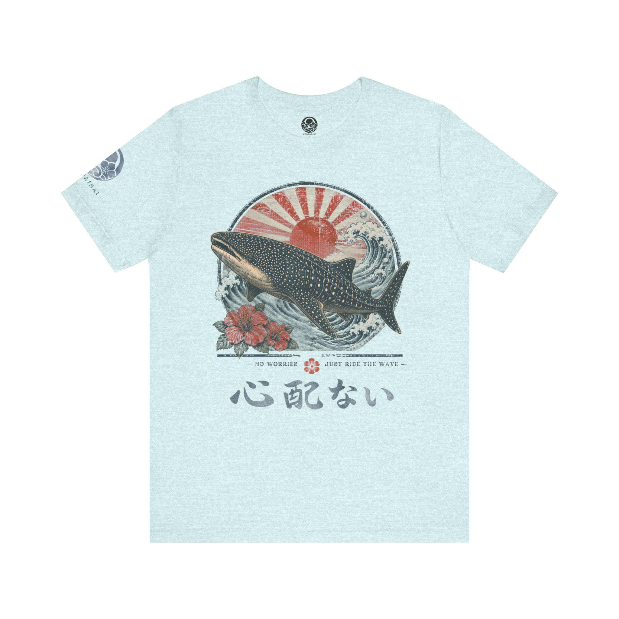 Whale Shark T-Shirt Japanese Rising Sun Wave Tropical Graphic Tee - Thumbnail 12