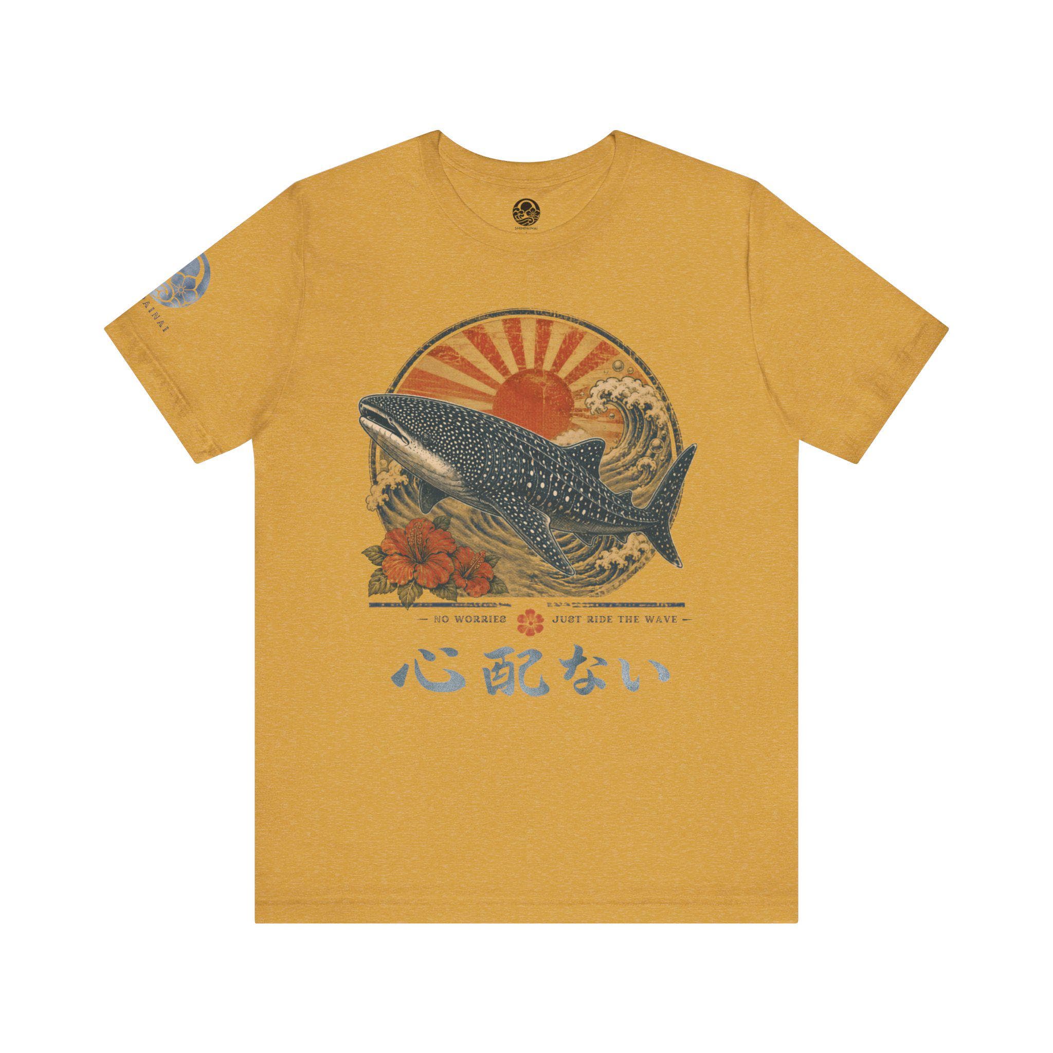 Whale Shark T-Shirt Japanese Rising Sun Wave Tropical Graphic Tee - Thumbnail 10