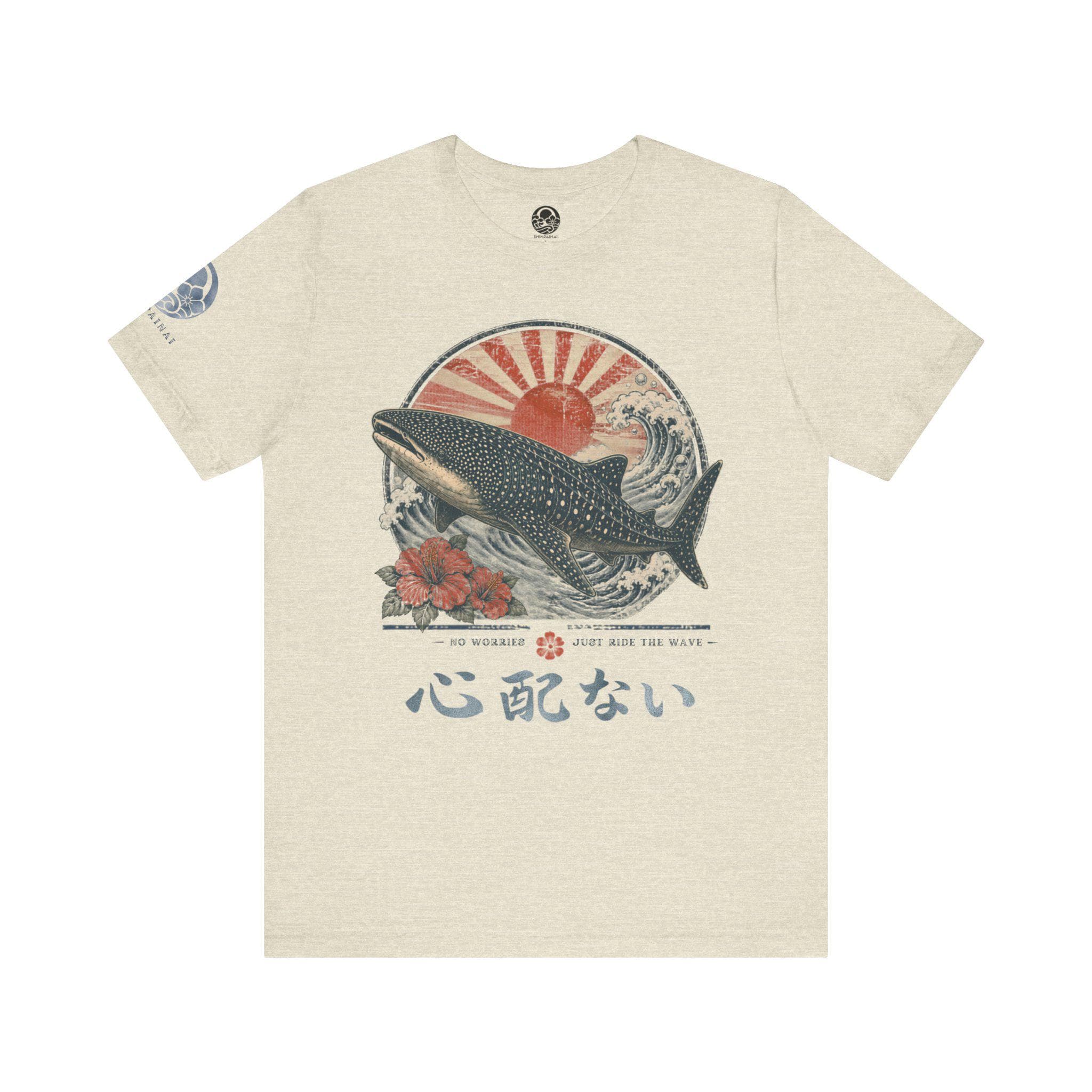 Whale Shark T-Shirt Japanese Rising Sun Wave Tropical Graphic Tee - Thumbnail 11