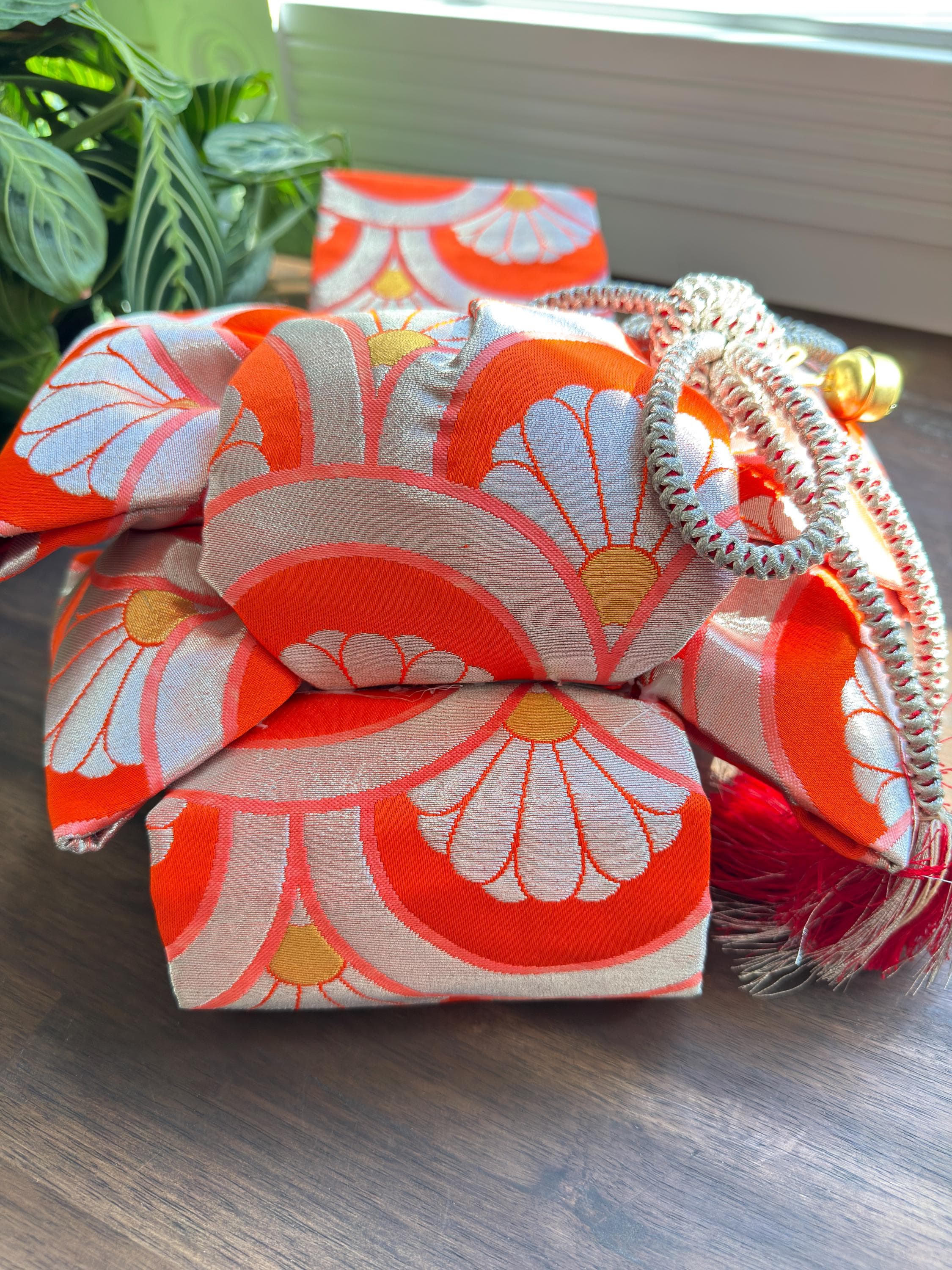 Vintage Japanese Shichi-Go-San Pre-Tied Obi Sash Girls Kimono Festival Belt with Box - Thumbnail 4