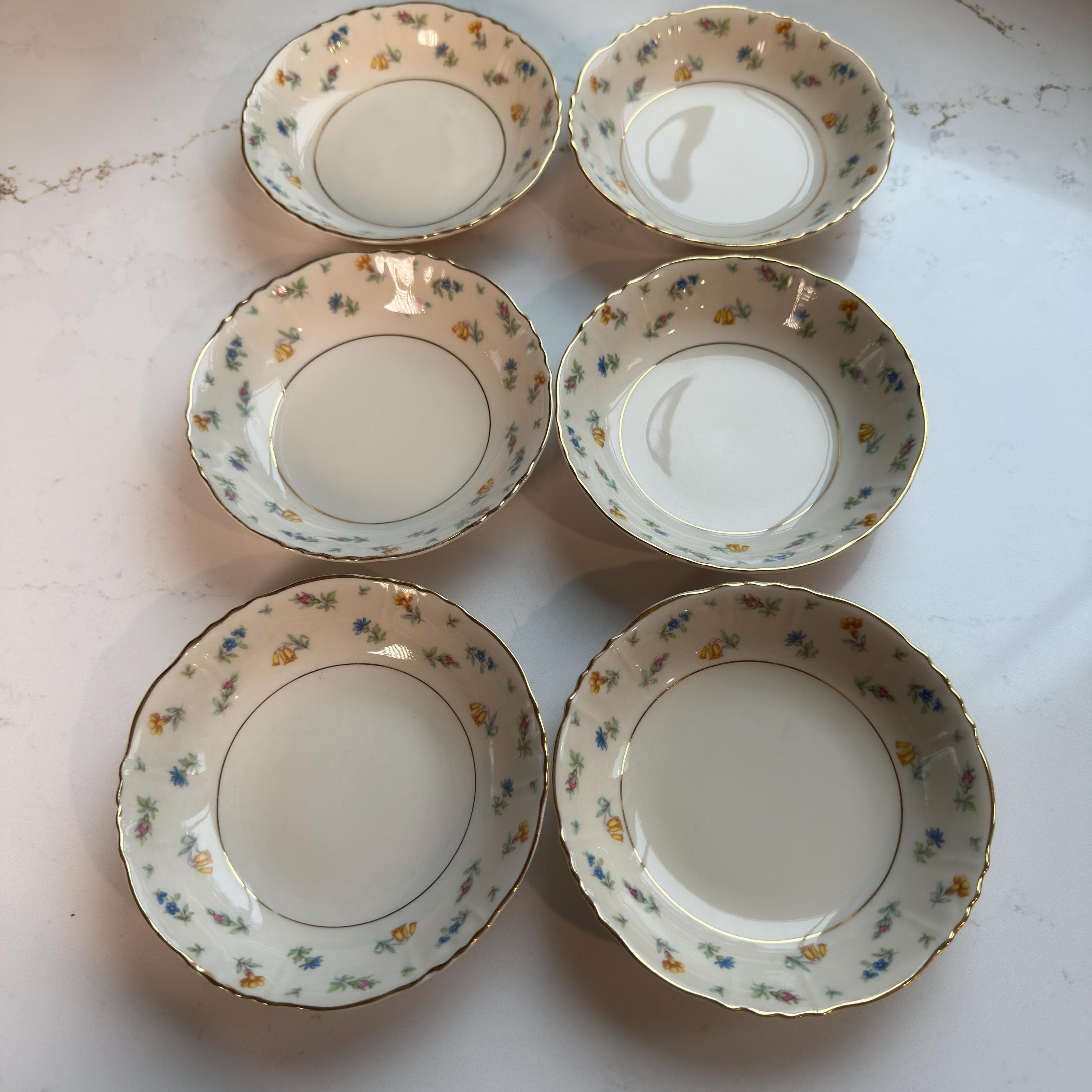 Vintage Syracuse China Federal Shape Set | Floral Restaurant Ware - Thumbnail 8