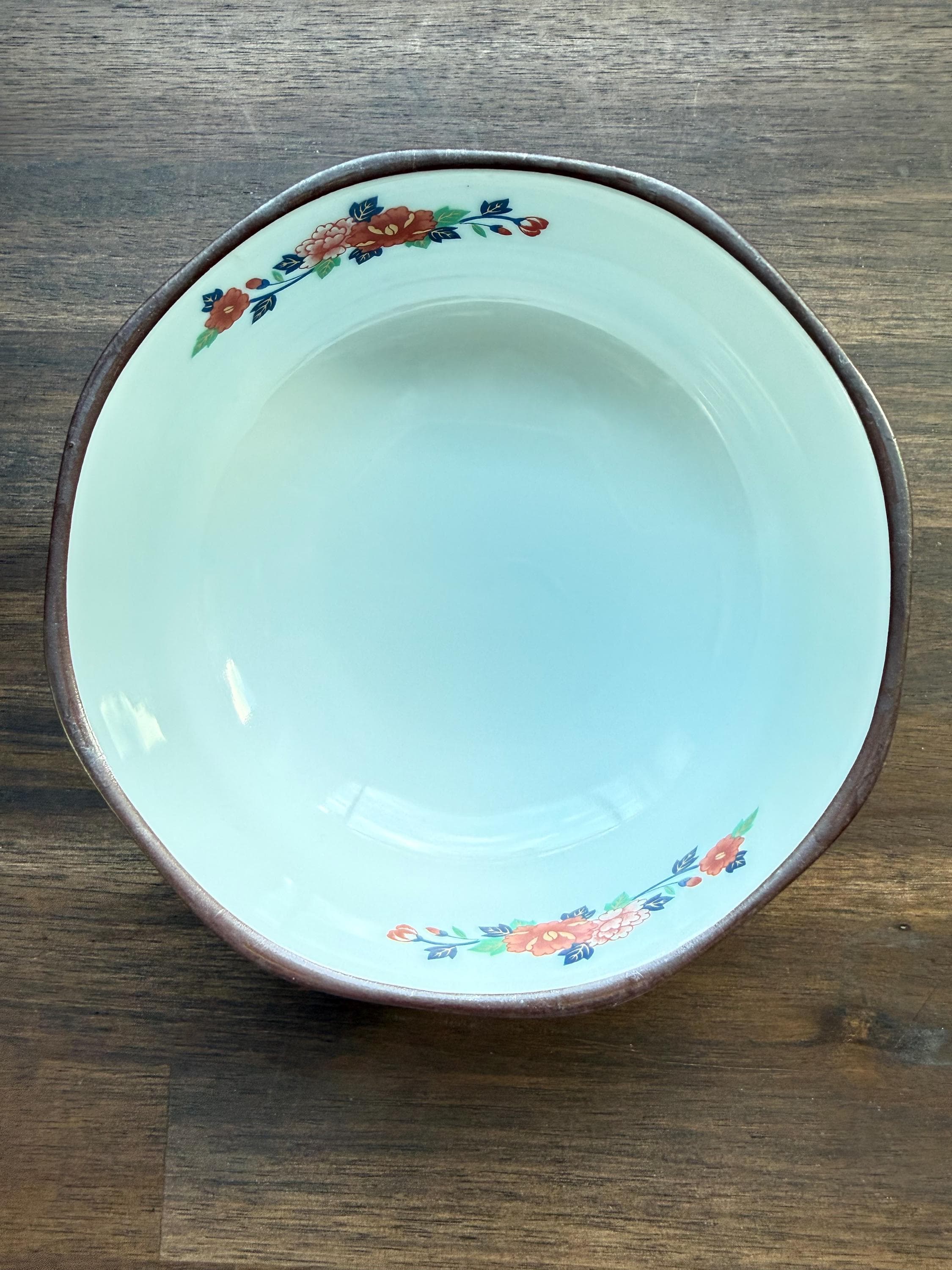 Vintage Japanese Imari Porcelain Bowl | Hand-Painted Floral Serving Dish - Thumbnail 3