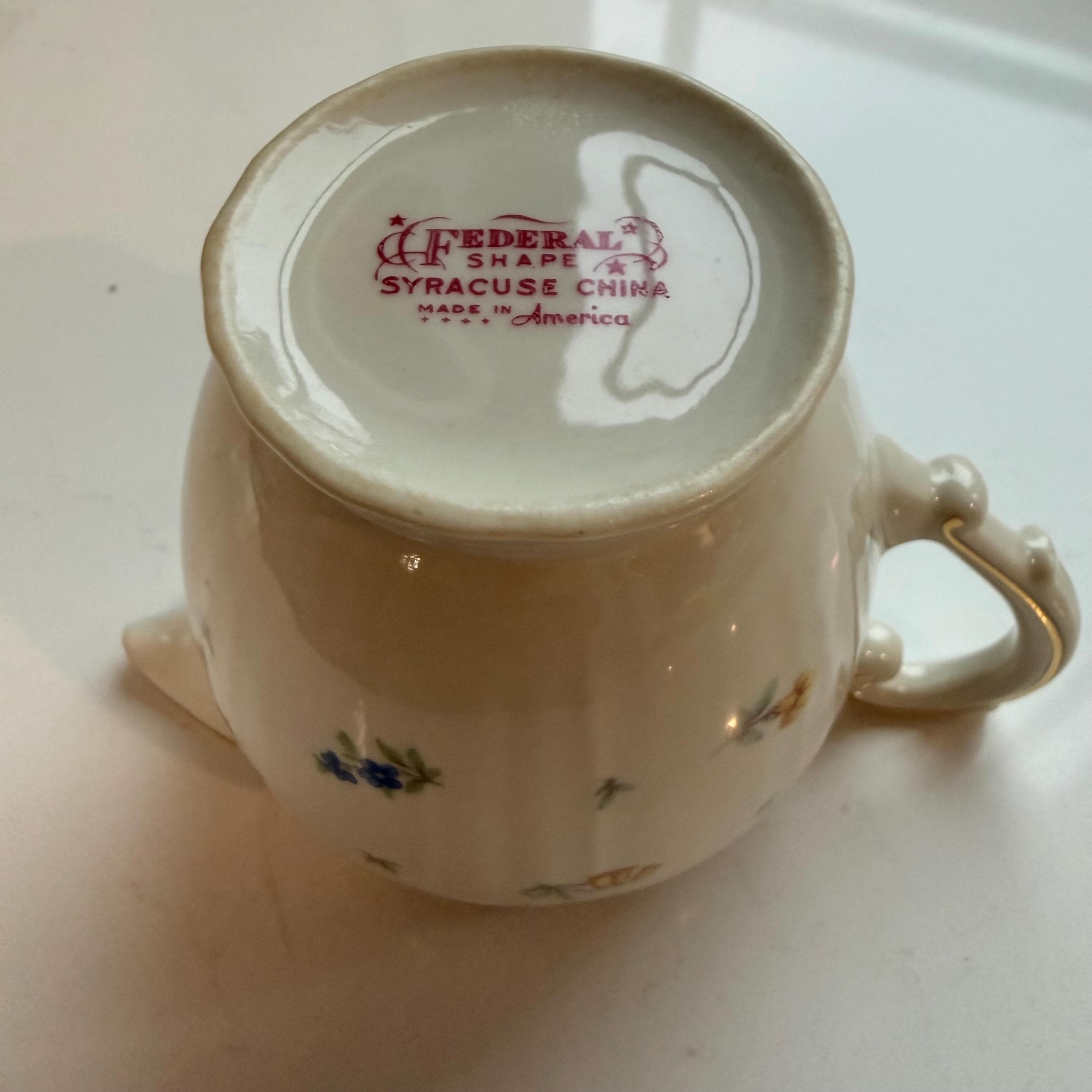 Vintage Syracuse China Federal Shape Set | Floral Restaurant Ware - Thumbnail 6