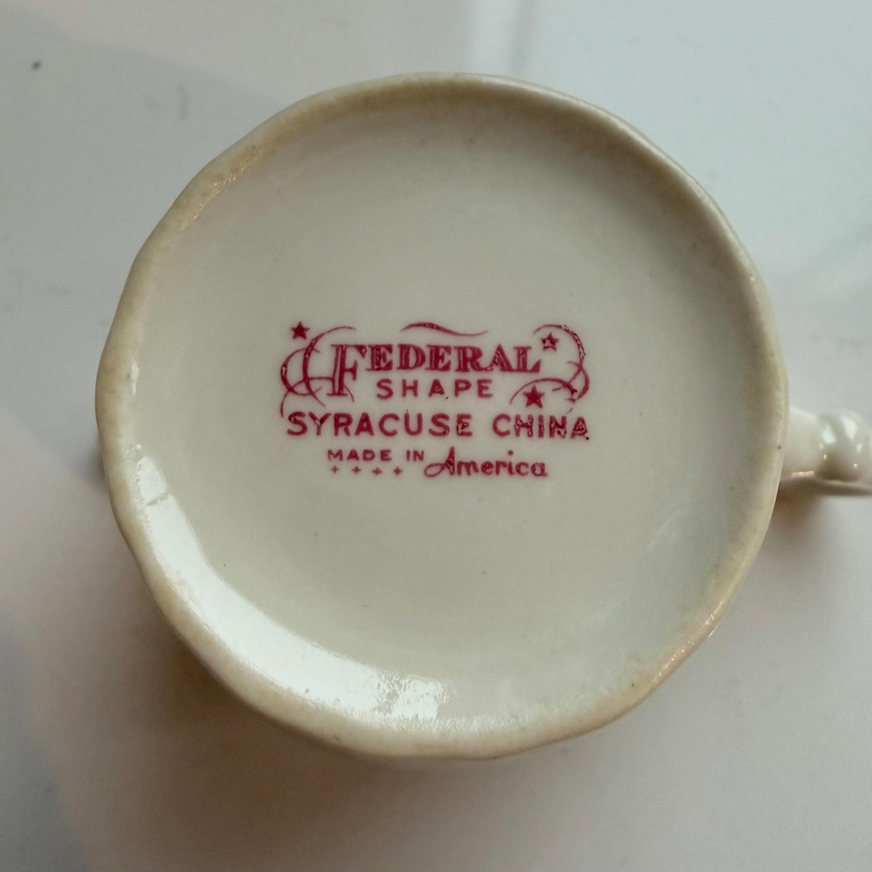 Vintage Syracuse China Federal Shape Set | Floral Restaurant Ware - Thumbnail 7