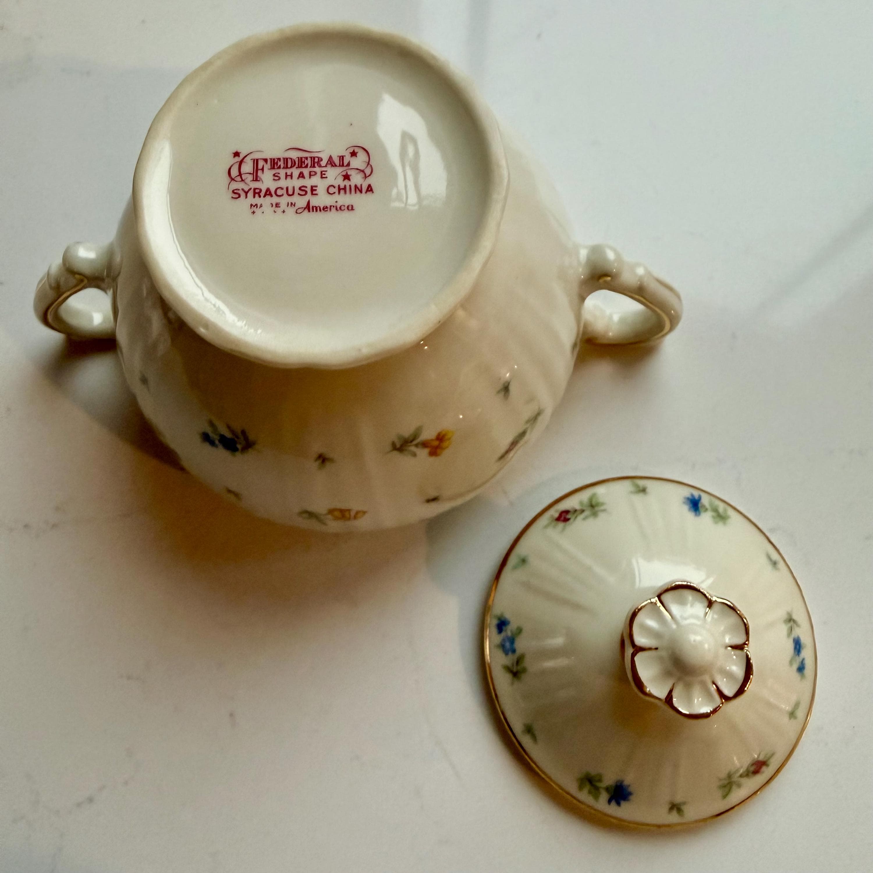 Vintage Syracuse China Federal Shape Set | Floral Restaurant Ware - Thumbnail 4