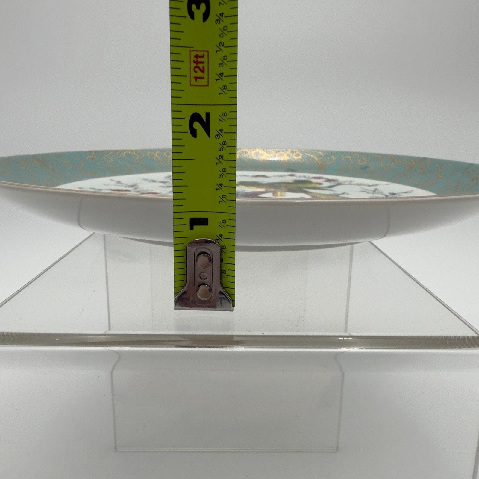 Vintage Japanese Porcelain Plate – Birds & Cherry Blossoms, Gold Trim - Thumbnail 5