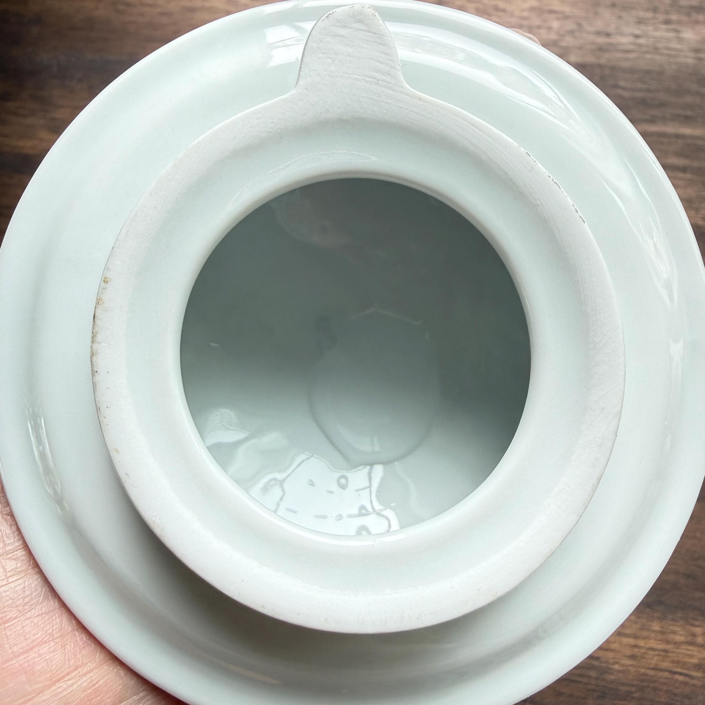 Vintage Blue Onion Sugar Bowl: Wellco Krefeld German Porcelain Lidded Dish - Thumbnail 8