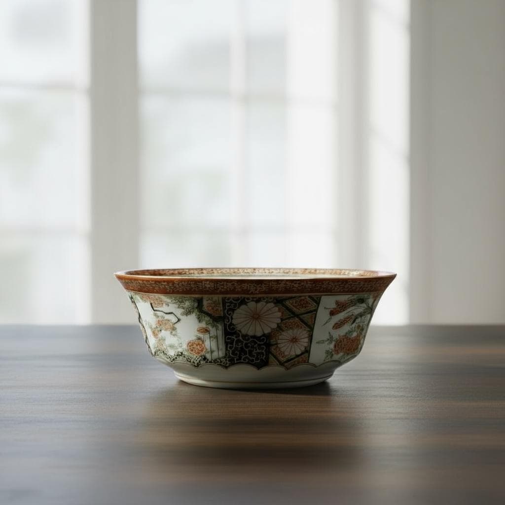 Imari Porcelain Oval Bowl | Japanese Vintage Display dish, home decor, holiday serving - Thumbnail 7
