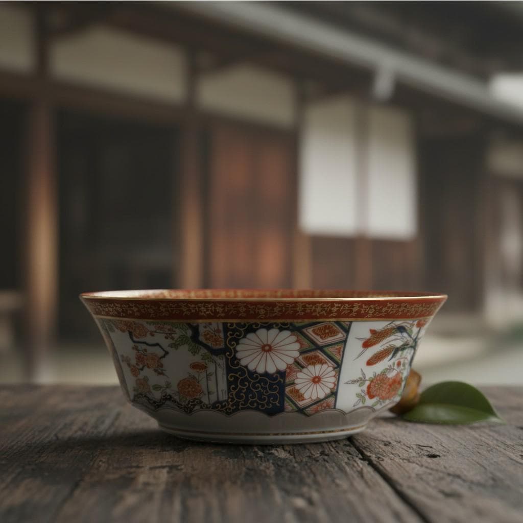 Imari Porcelain Oval Bowl | Japanese Vintage Display dish, home decor, holiday serving - Thumbnail 8