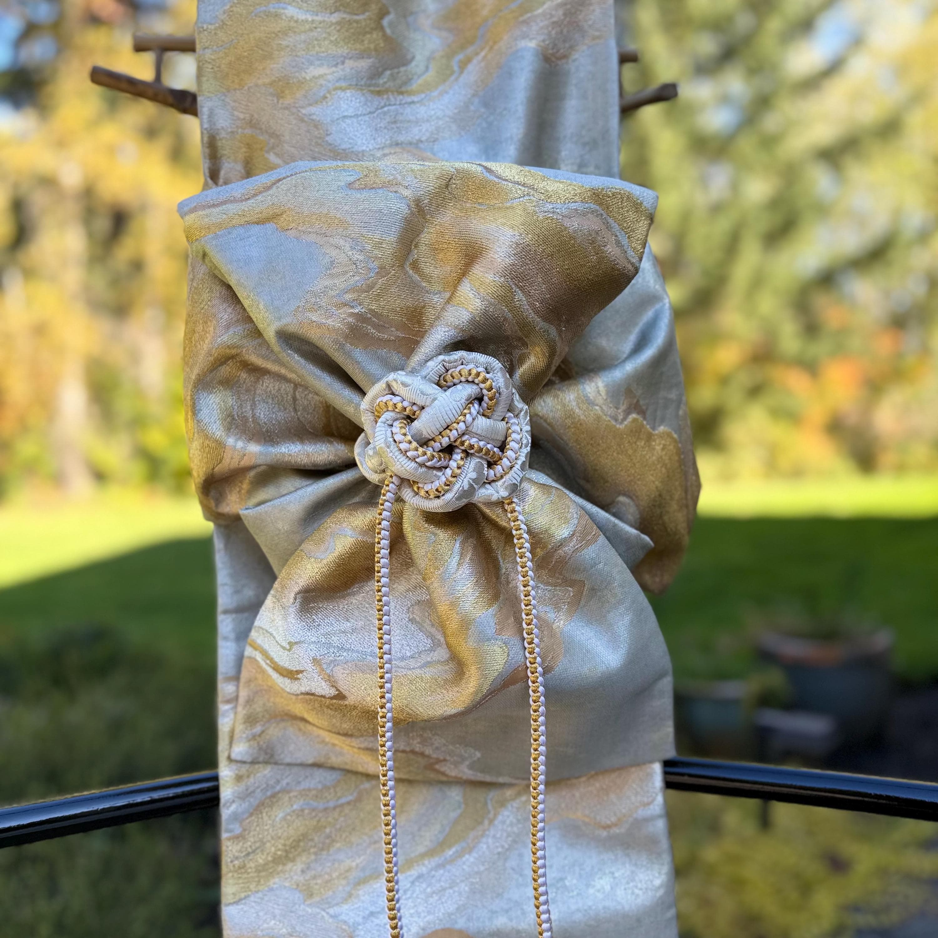 Japanese Silk Obi Wall Art | Upcycled Kimono Tapestry - Thumbnail 2
