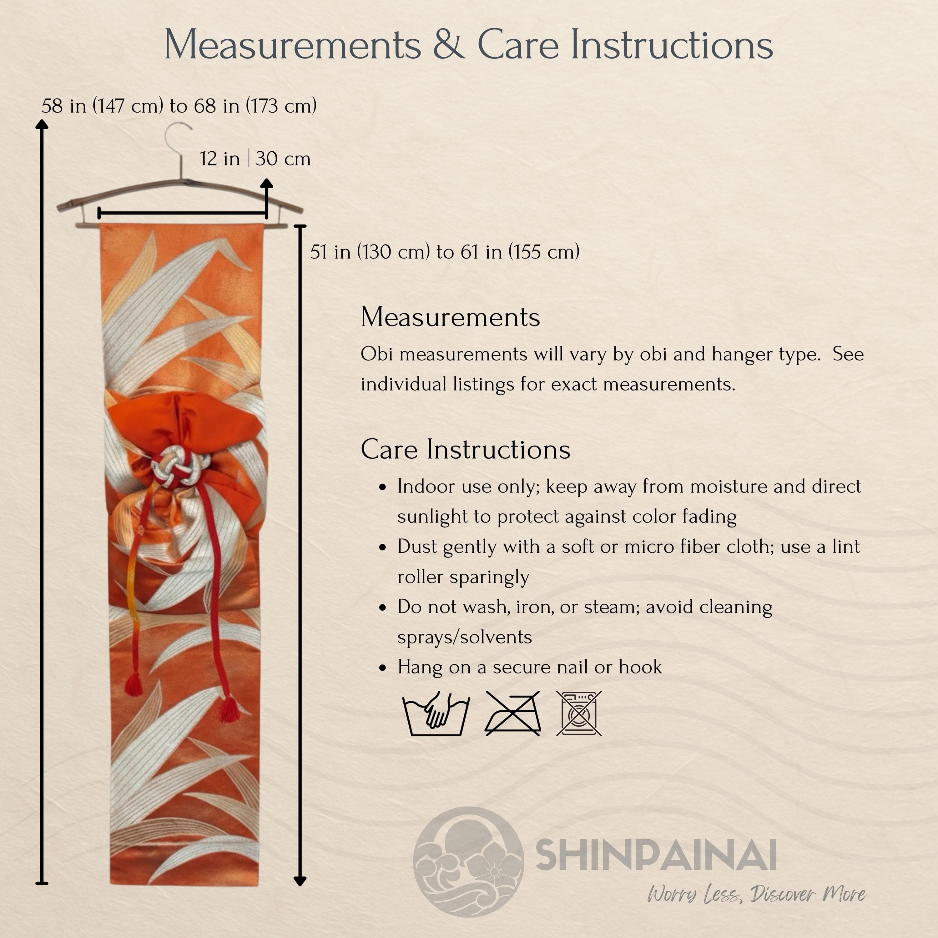 Japanese Silk Obi Wall Art | Upcycled Kimono Tapestry - Thumbnail 13
