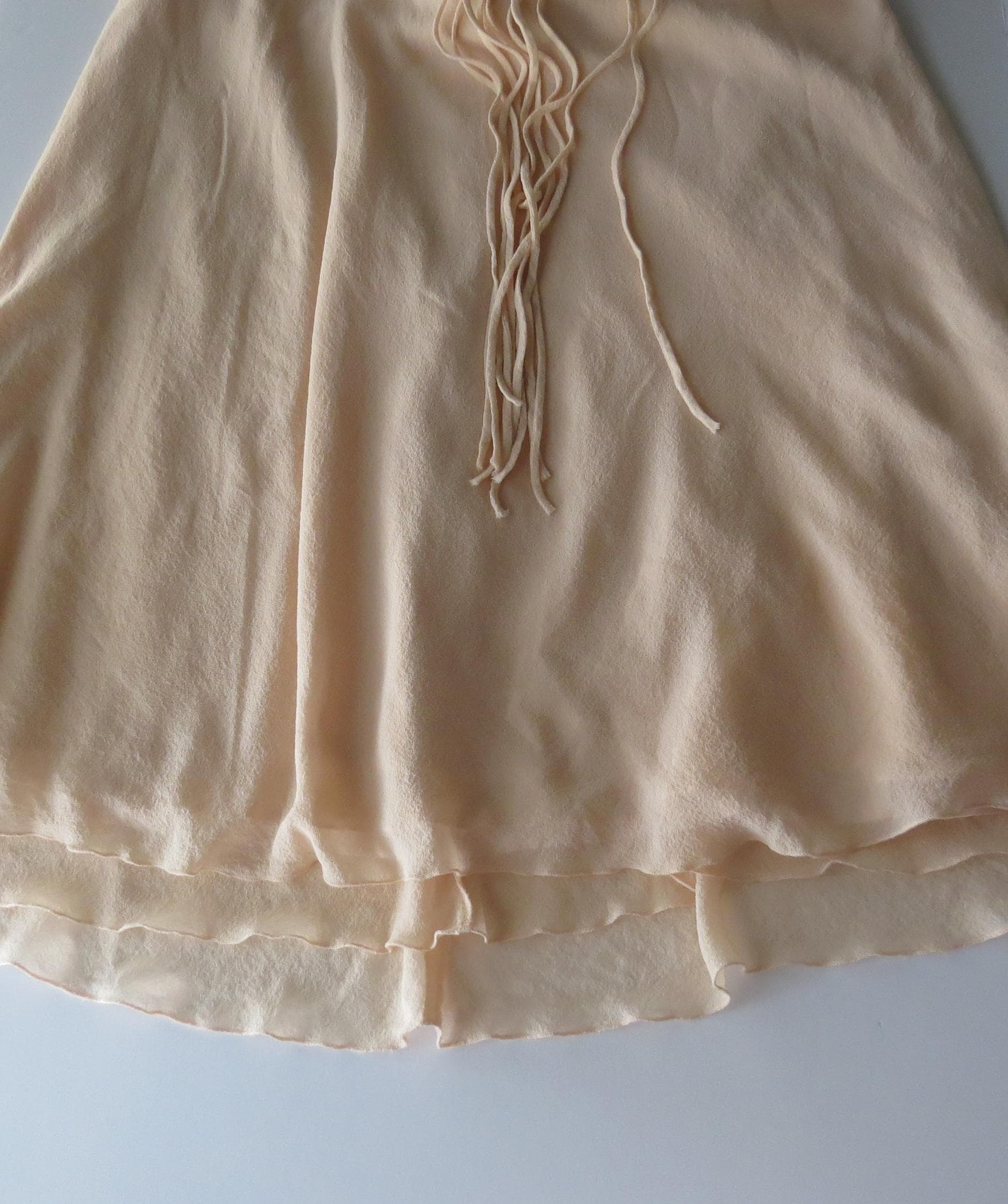 Vintage Mariella Rosati 100% Silk Dress, Bias Cut Midi, Blush Pink, Made in Italy - Thumbnail 3
