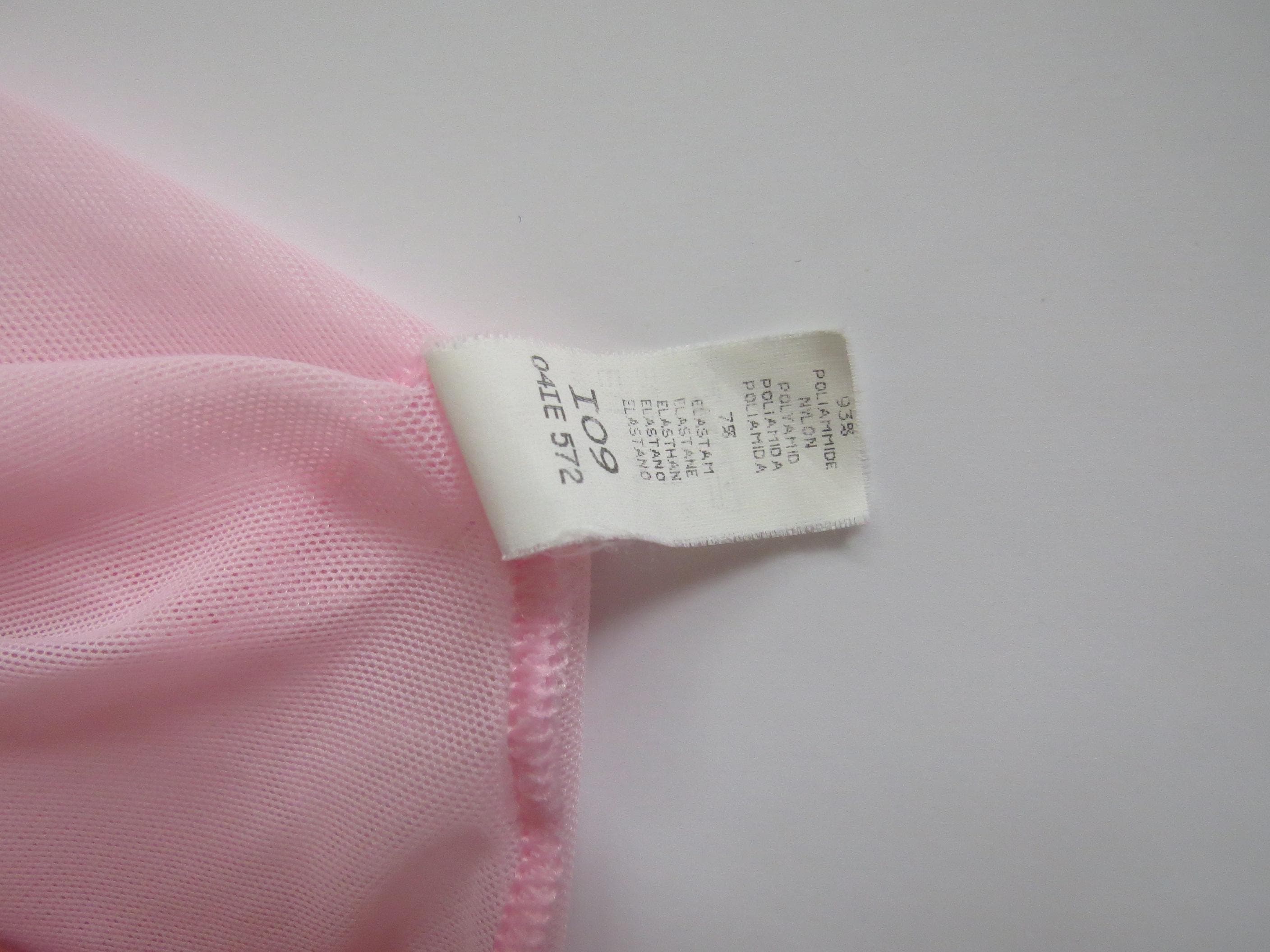 Vintage Italian 00s Intimissimi Pink Mesh Camisole w/ Picot Trim - Thumbnail 6