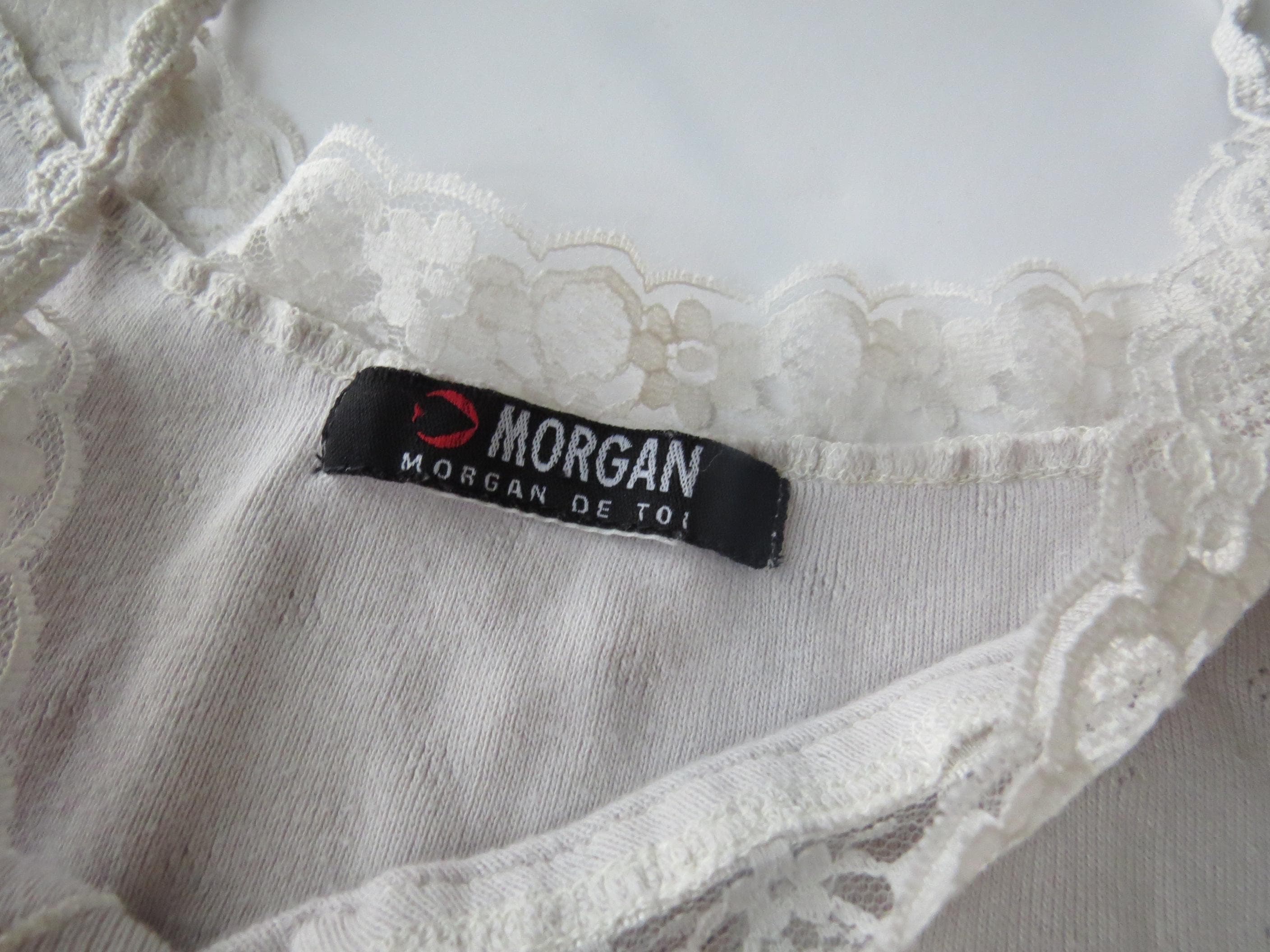 Morgan de Toi Ombre Knit Camisole, Beaded Sequin Lace Trim, 2000s Fairy French Top - Thumbnail 6