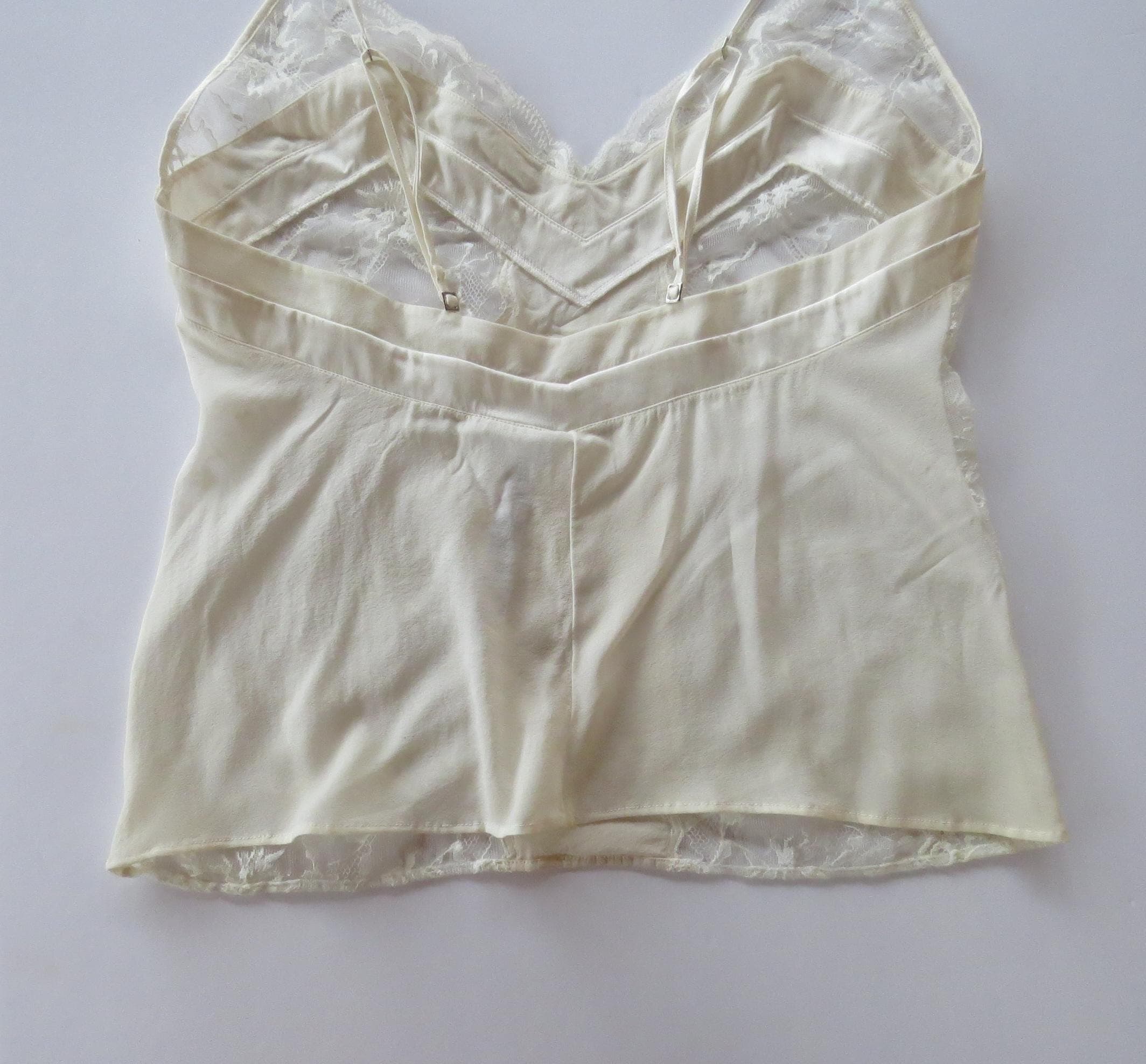 La Perla White Lace & Silk Camisole - Thumbnail 3
