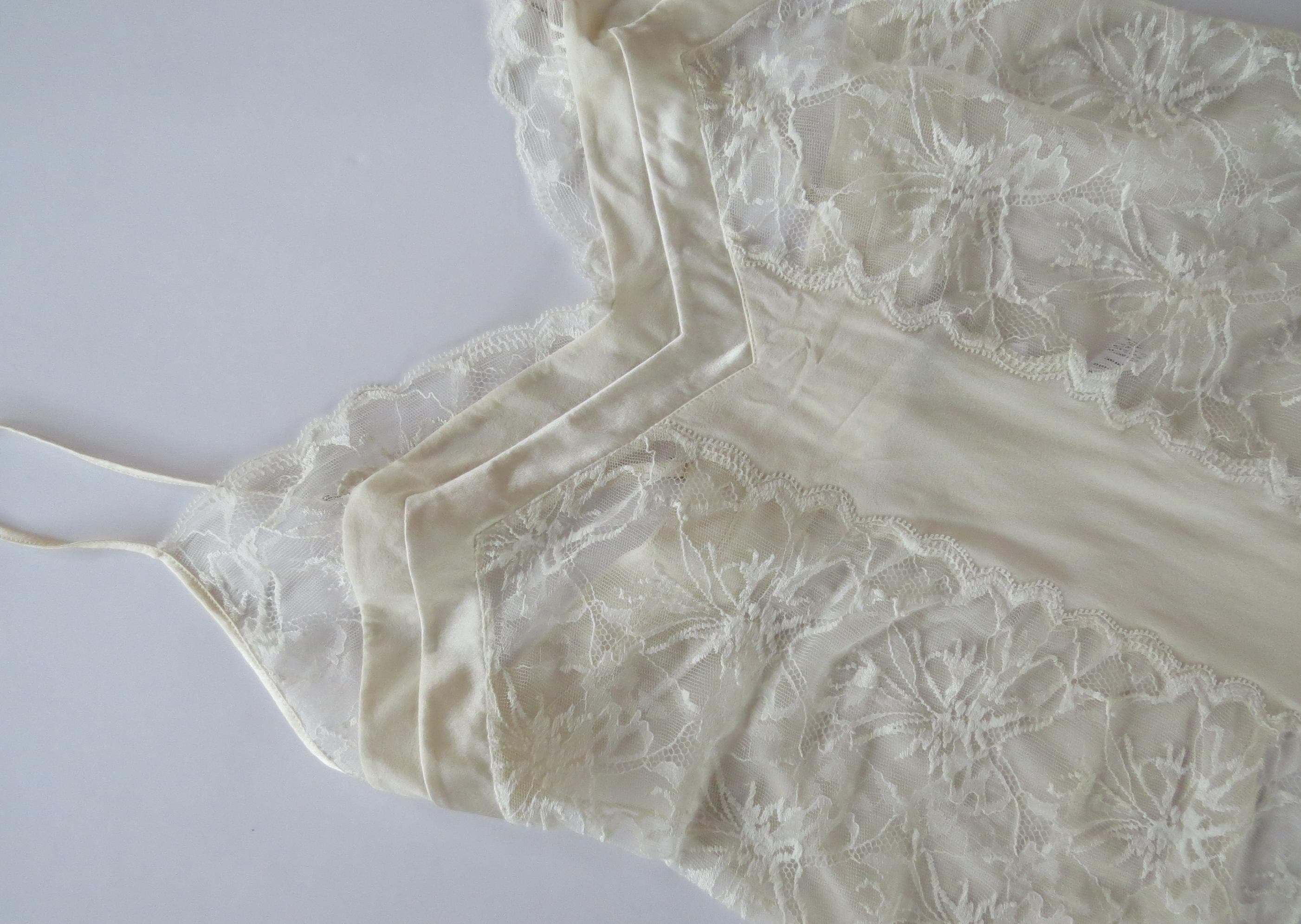 La Perla White Lace & Silk Camisole - Thumbnail 2