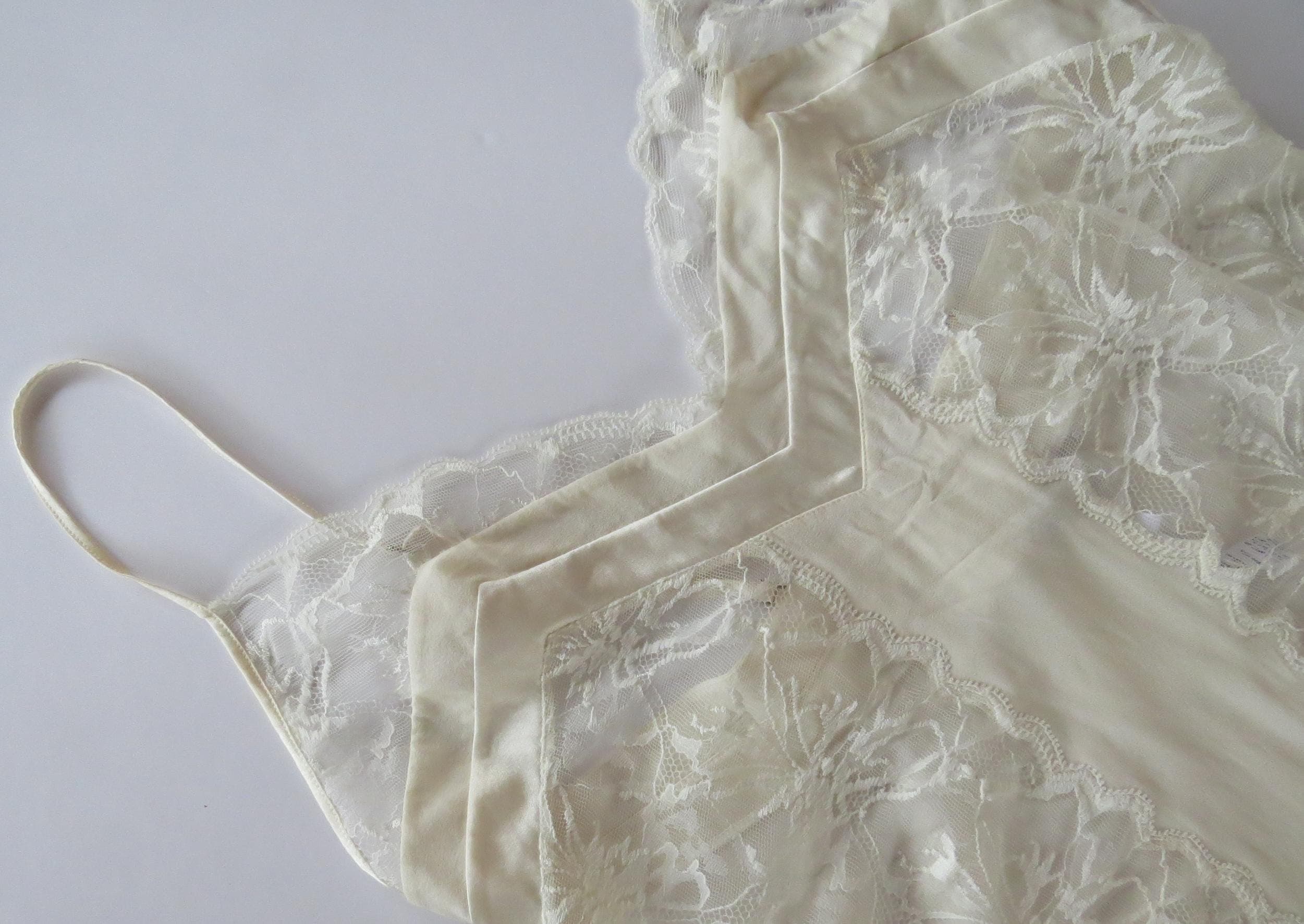 La Perla White Lace & Silk Camisole - Thumbnail 4