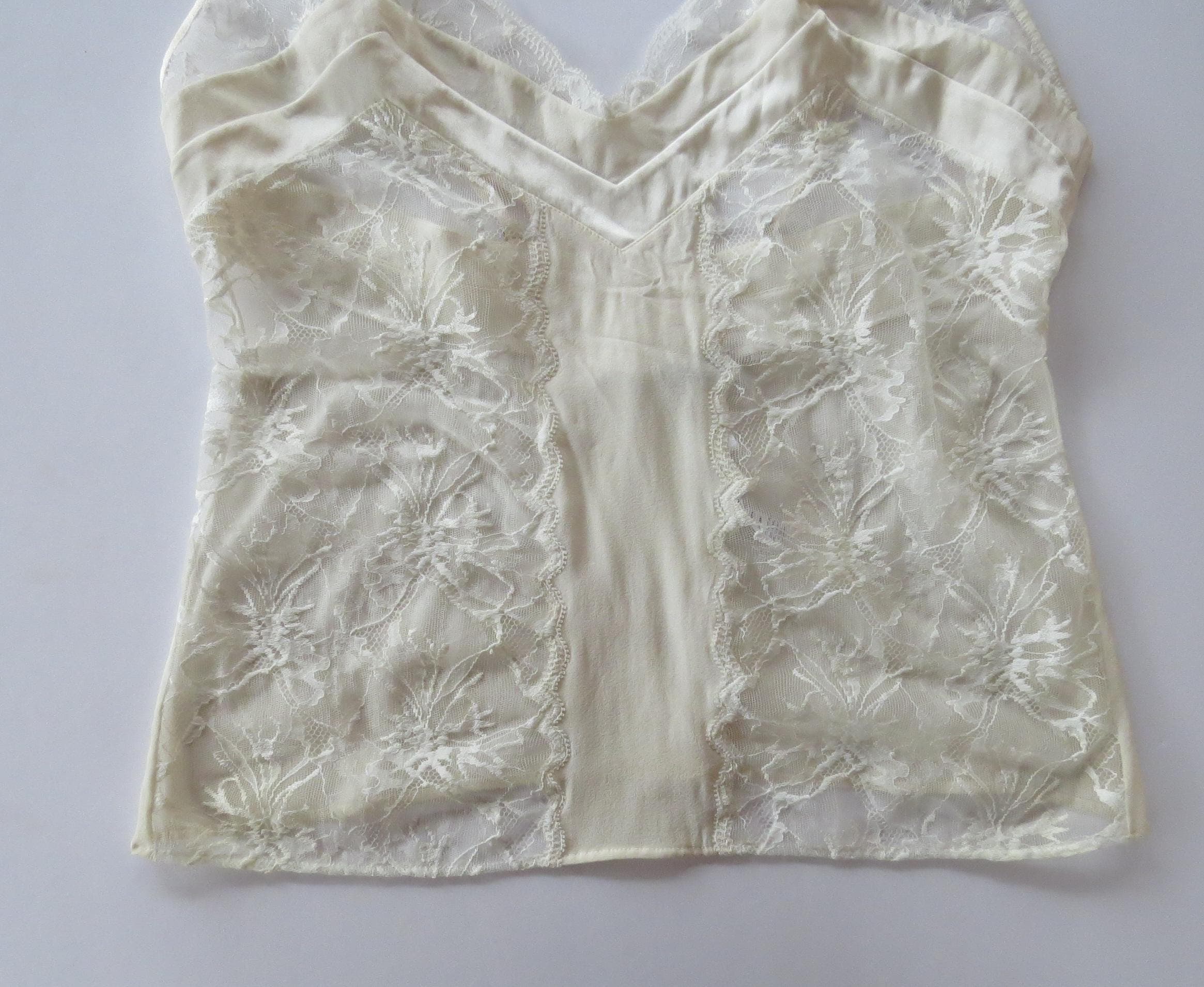 La Perla White Lace & Silk Camisole - Thumbnail 5