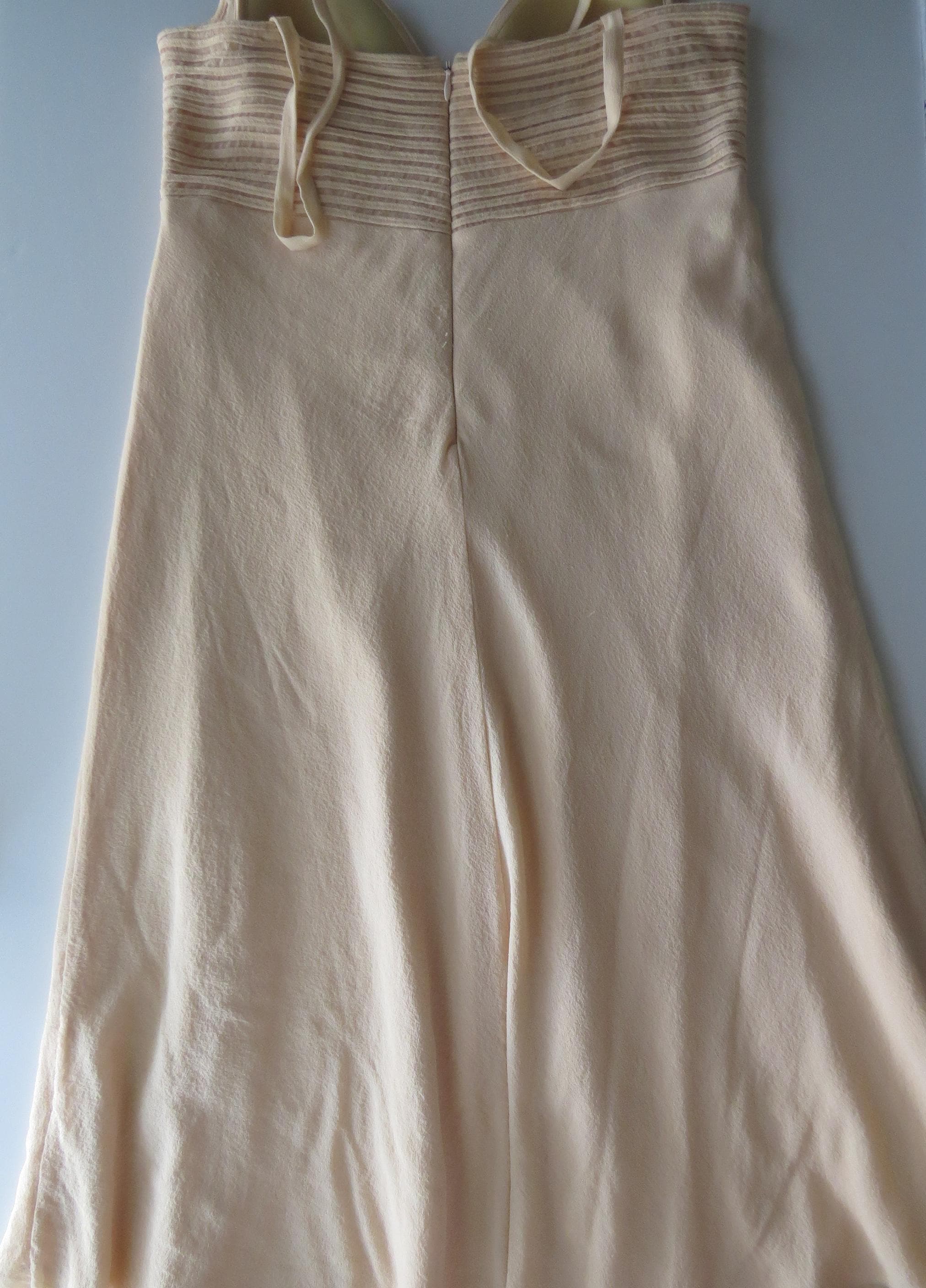 Vintage Mariella Rosati 100% Silk Dress, Bias Cut Midi, Blush Pink, Made in Italy - Thumbnail 6