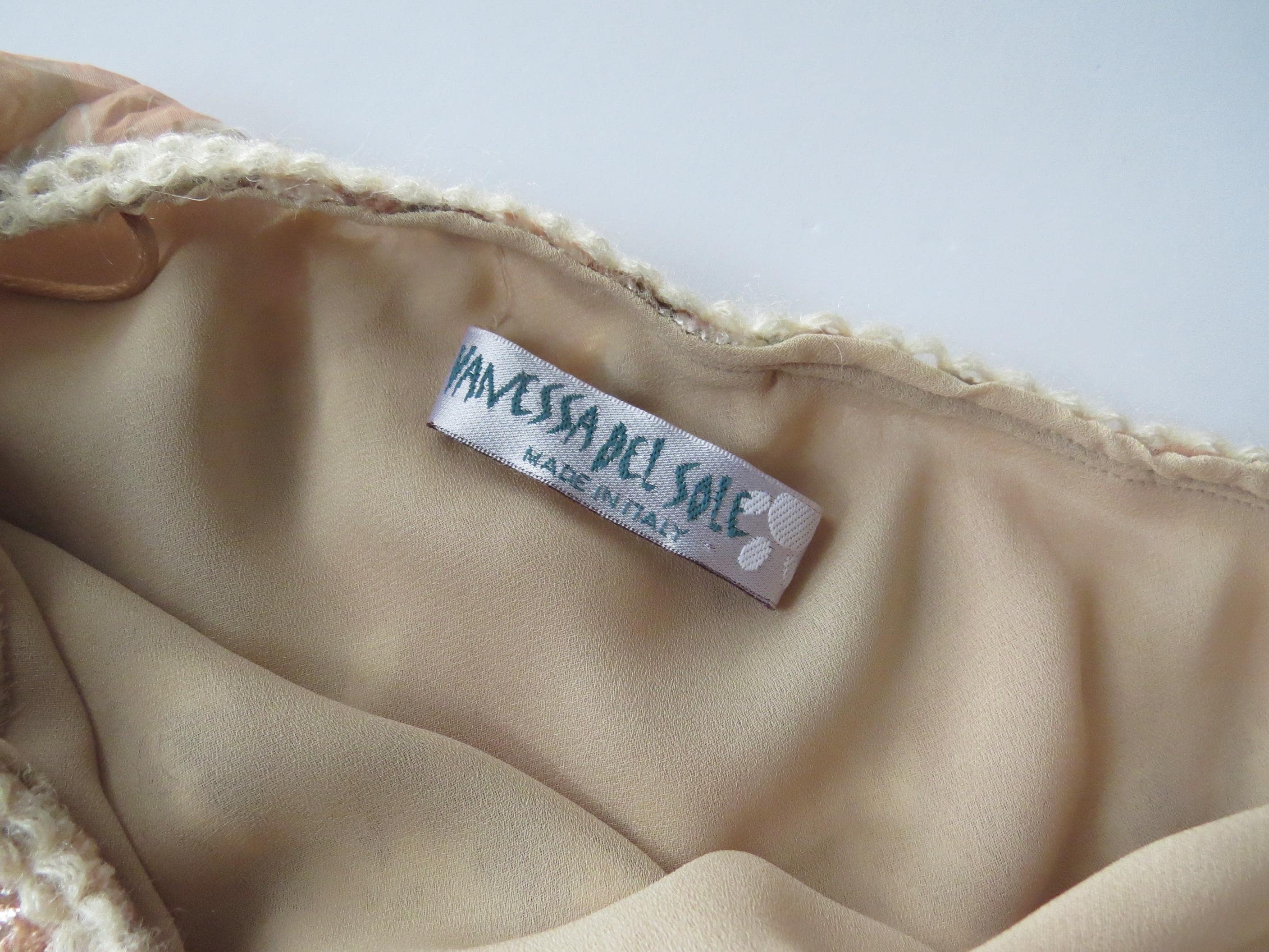 Vintage Vanessa Del Sole Burnout/devoré Floral Skirt, Made in Italy - Thumbnail 2
