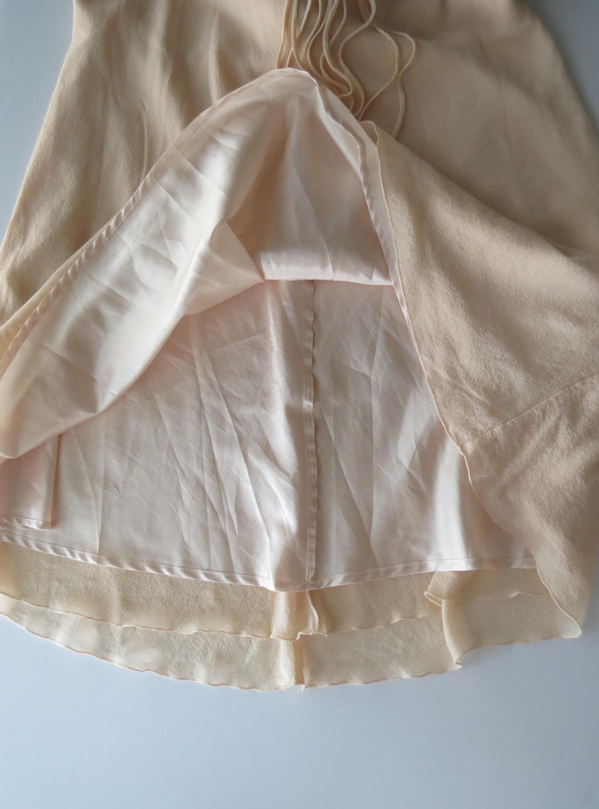 Vintage Mariella Rosati 100% Silk Dress, Bias Cut Midi, Blush Pink, Made in Italy - Thumbnail 5
