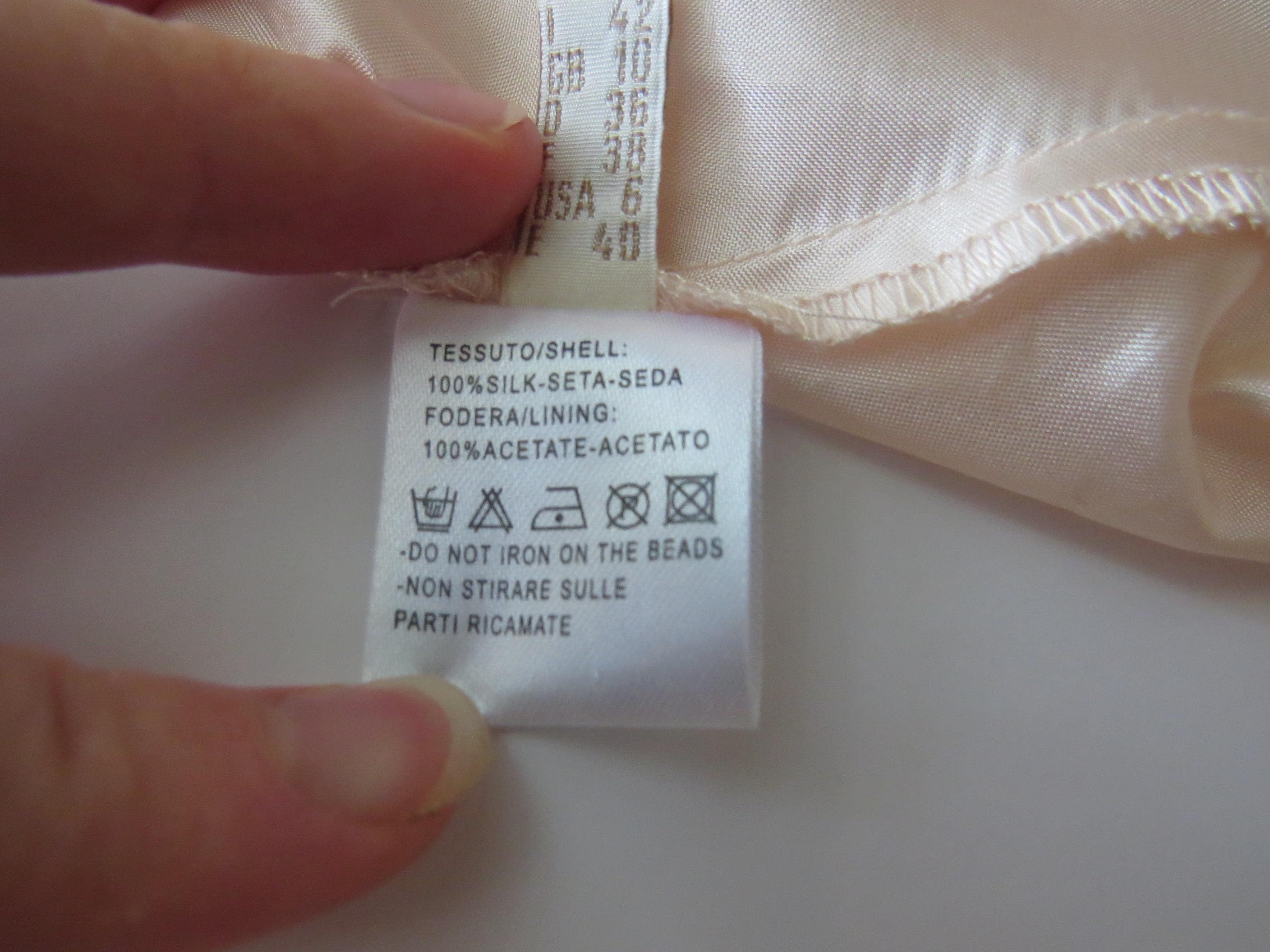 Vintage Mariella Rosati 100% Silk Dress, Bias Cut Midi, Blush Pink, Made in Italy - Thumbnail 9