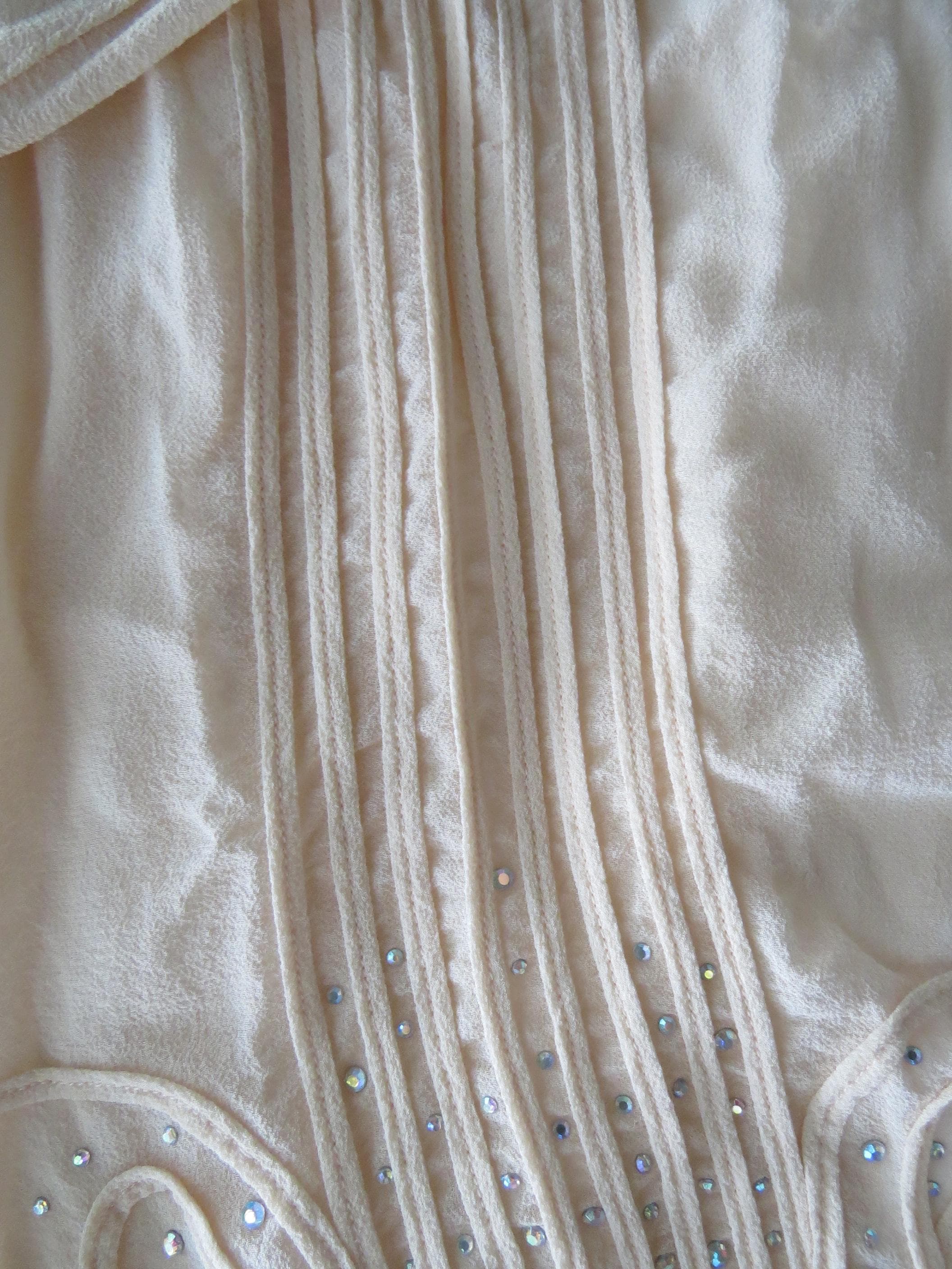 Vintage Mariella Rosati 100% Silk Dress, Bias Cut Midi, Blush Pink, Made in Italy - Thumbnail 20