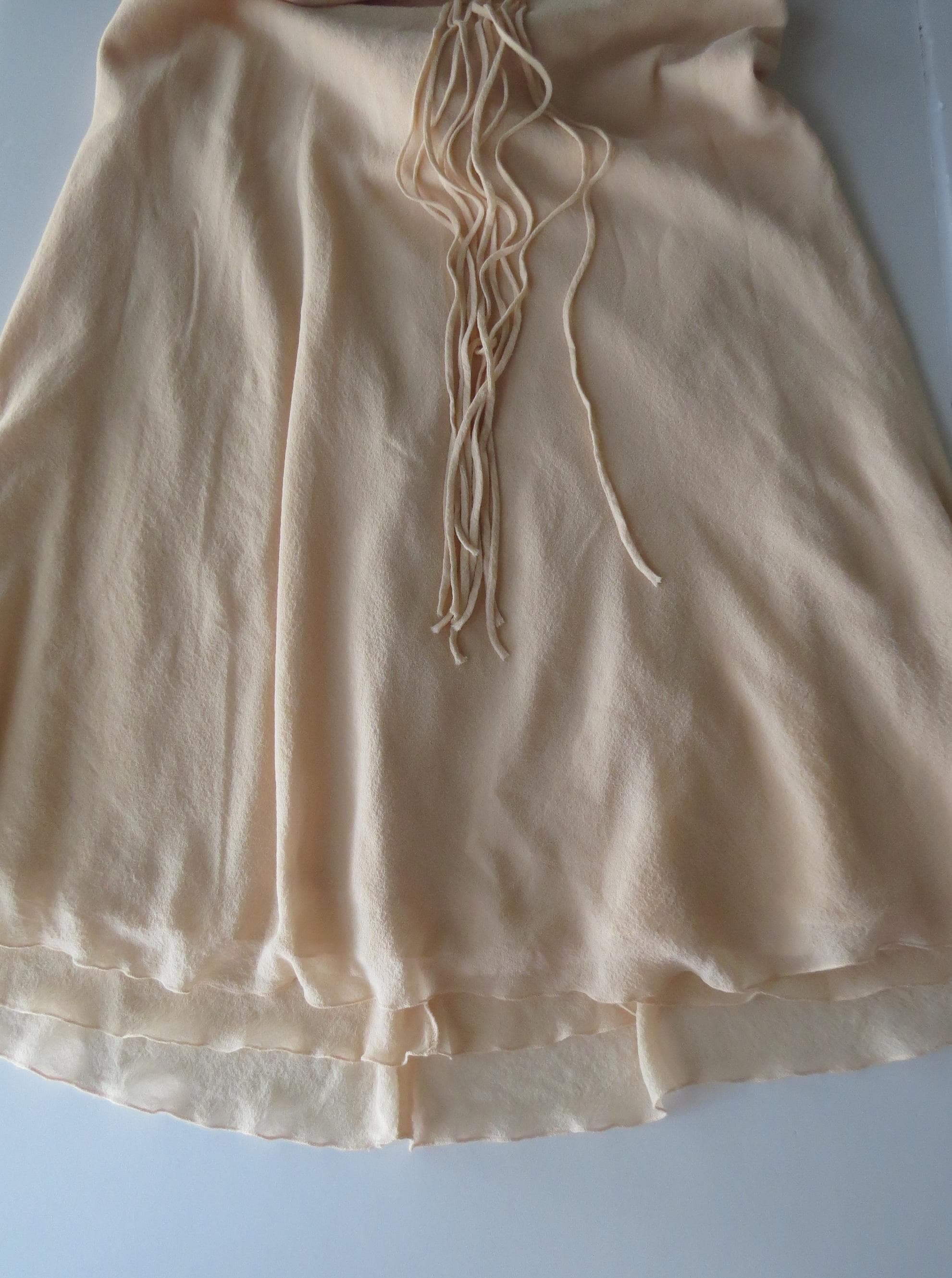 Vintage Mariella Rosati 100% Silk Dress, Bias Cut Midi, Blush Pink, Made in Italy - Thumbnail 18