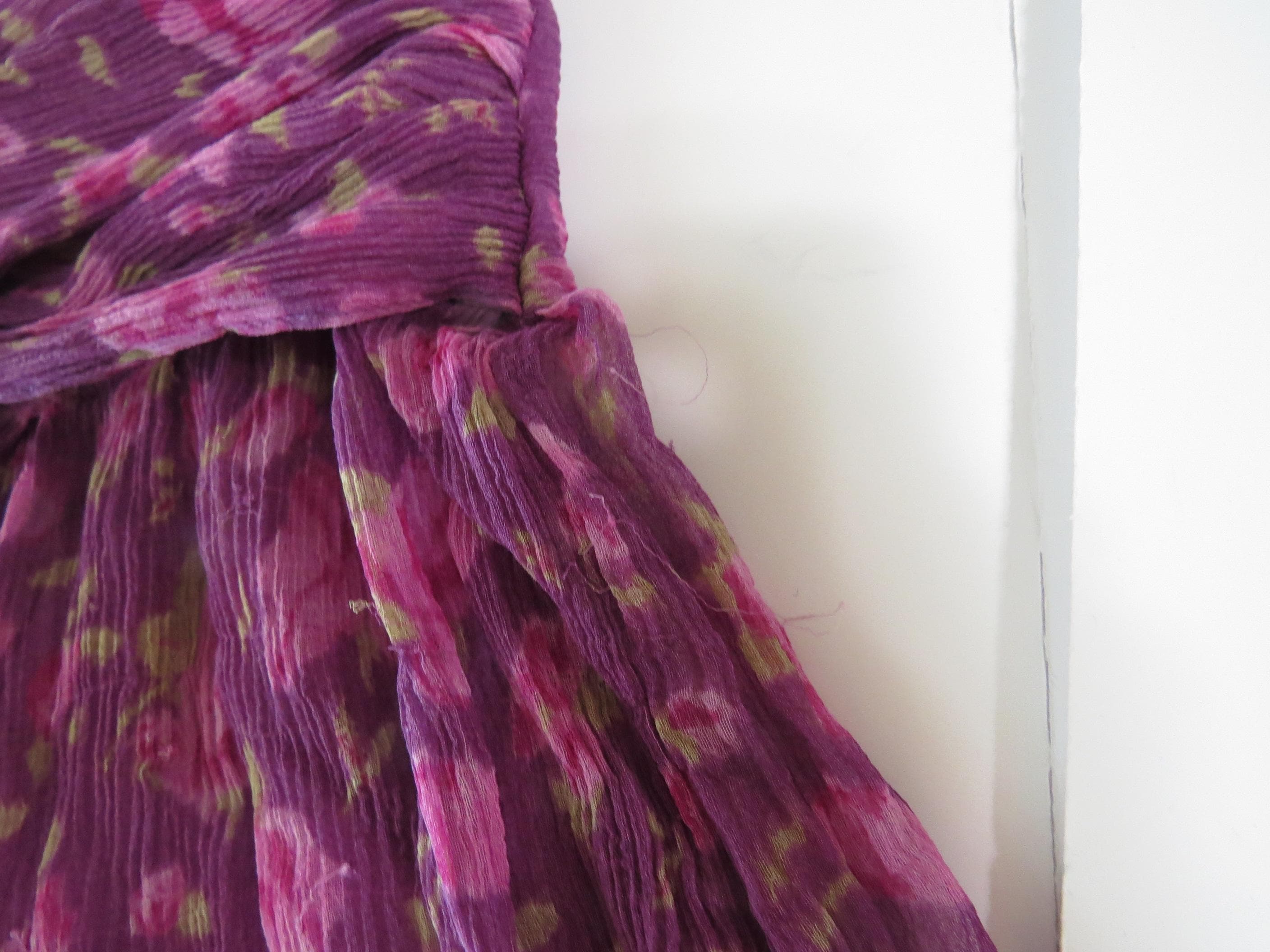 Blunauta Silk Mini Skirt, Floral Print, Italian Designer, Made in Italy - Thumbnail 5