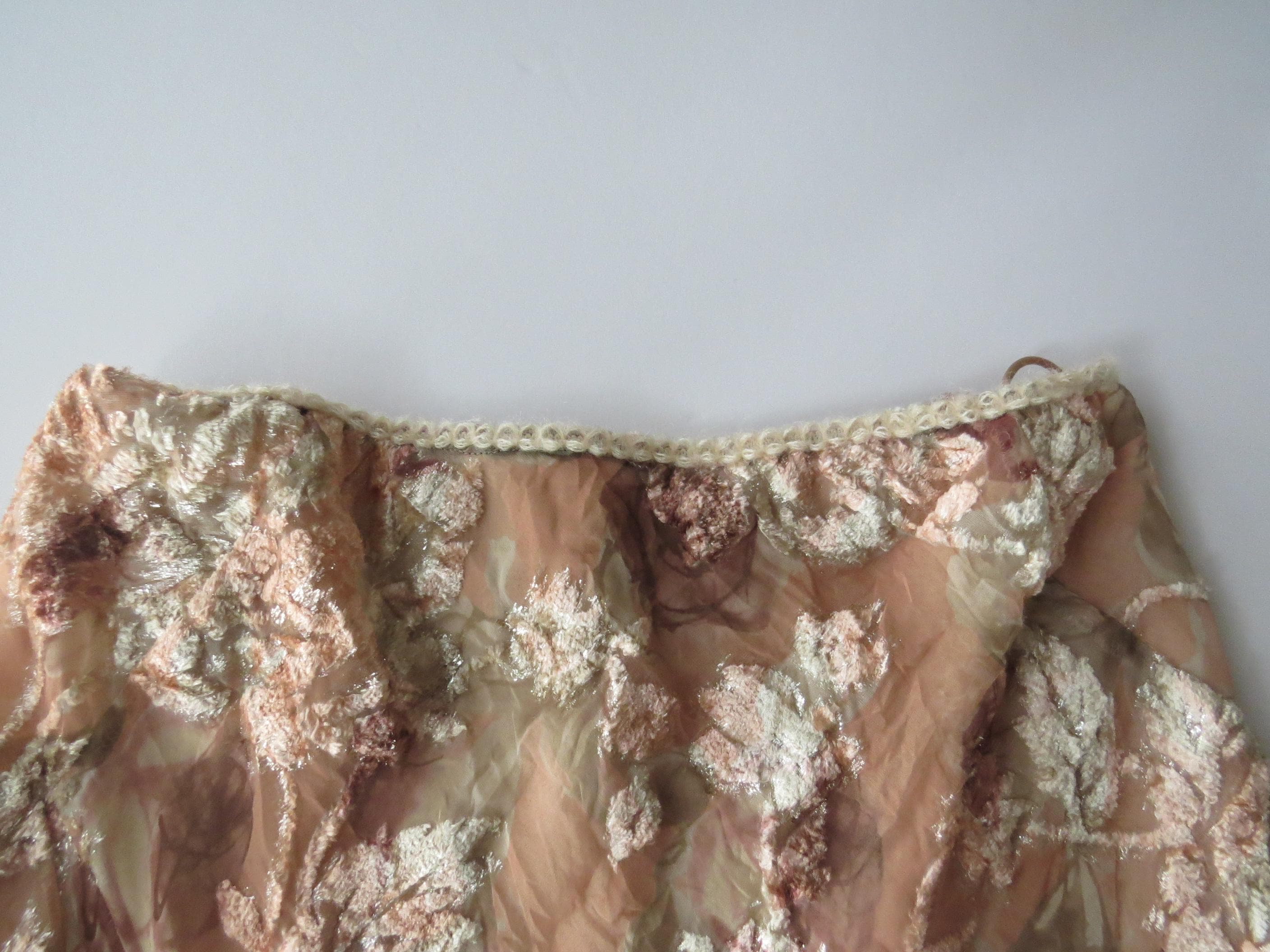 Vintage Vanessa Del Sole Burnout/devoré Floral Skirt, Made in Italy - Thumbnail 5