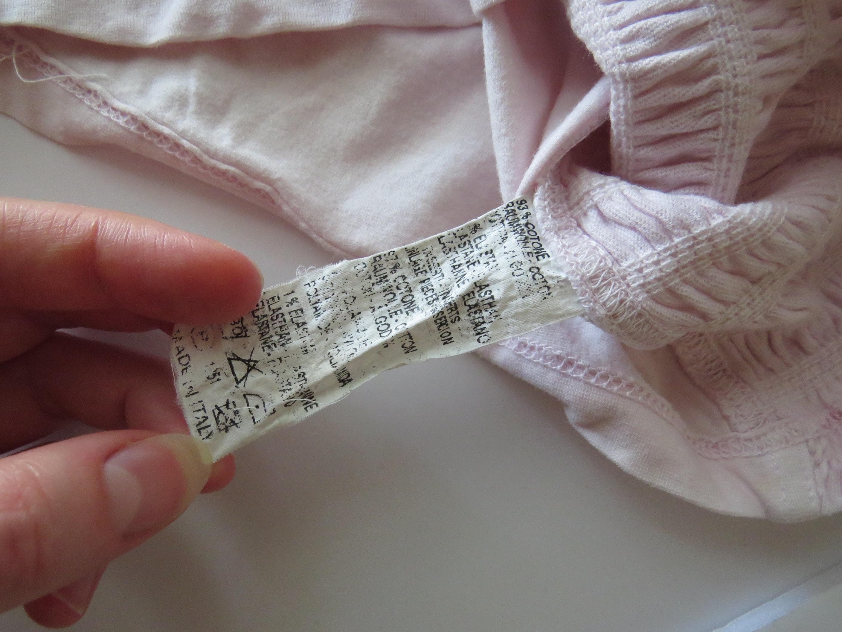 Vintage Italian Pastel Pink Dimensione Danza Lace Ruffle Top, Made in Italy - Thumbnail 9