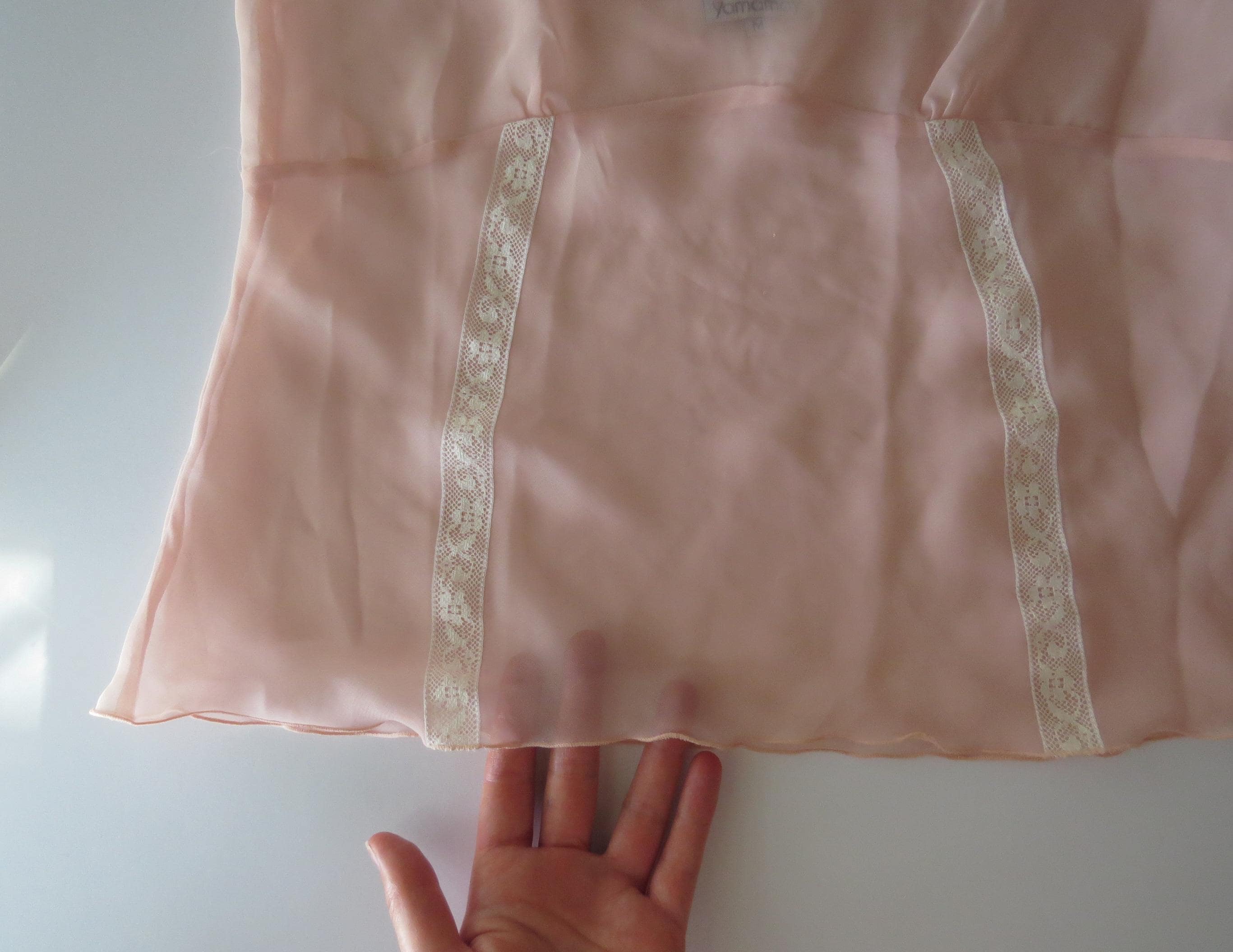 00s Italian Vintage Pink Mesh Lace Camisole + Shorts Matching Set Yamayay - Thumbnail 11