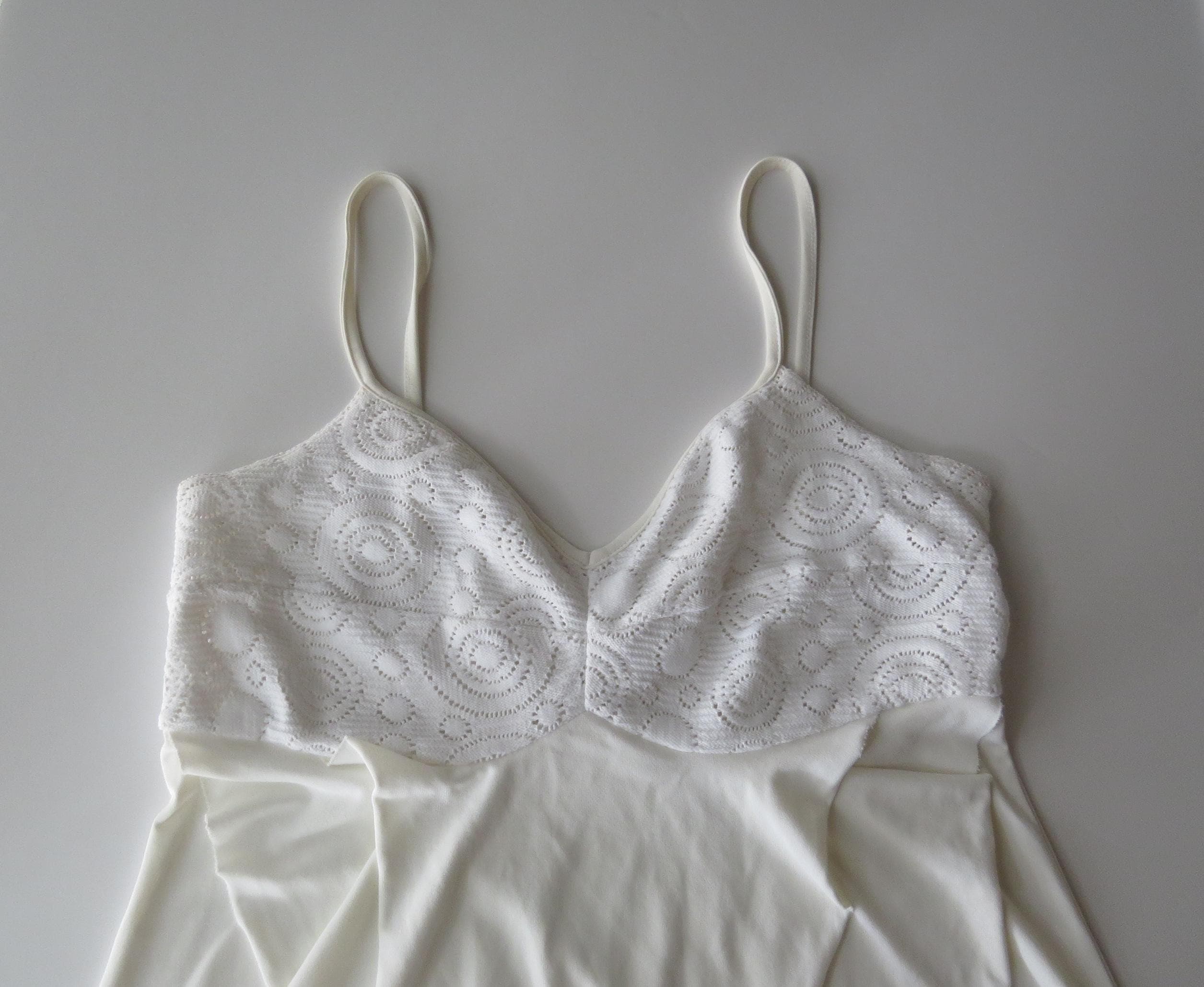 Vintage Roccobarocco White Lace Camisole, Italian Designer, 2000s, Tiered Ruffles, Made in Italy - Thumbnail 3