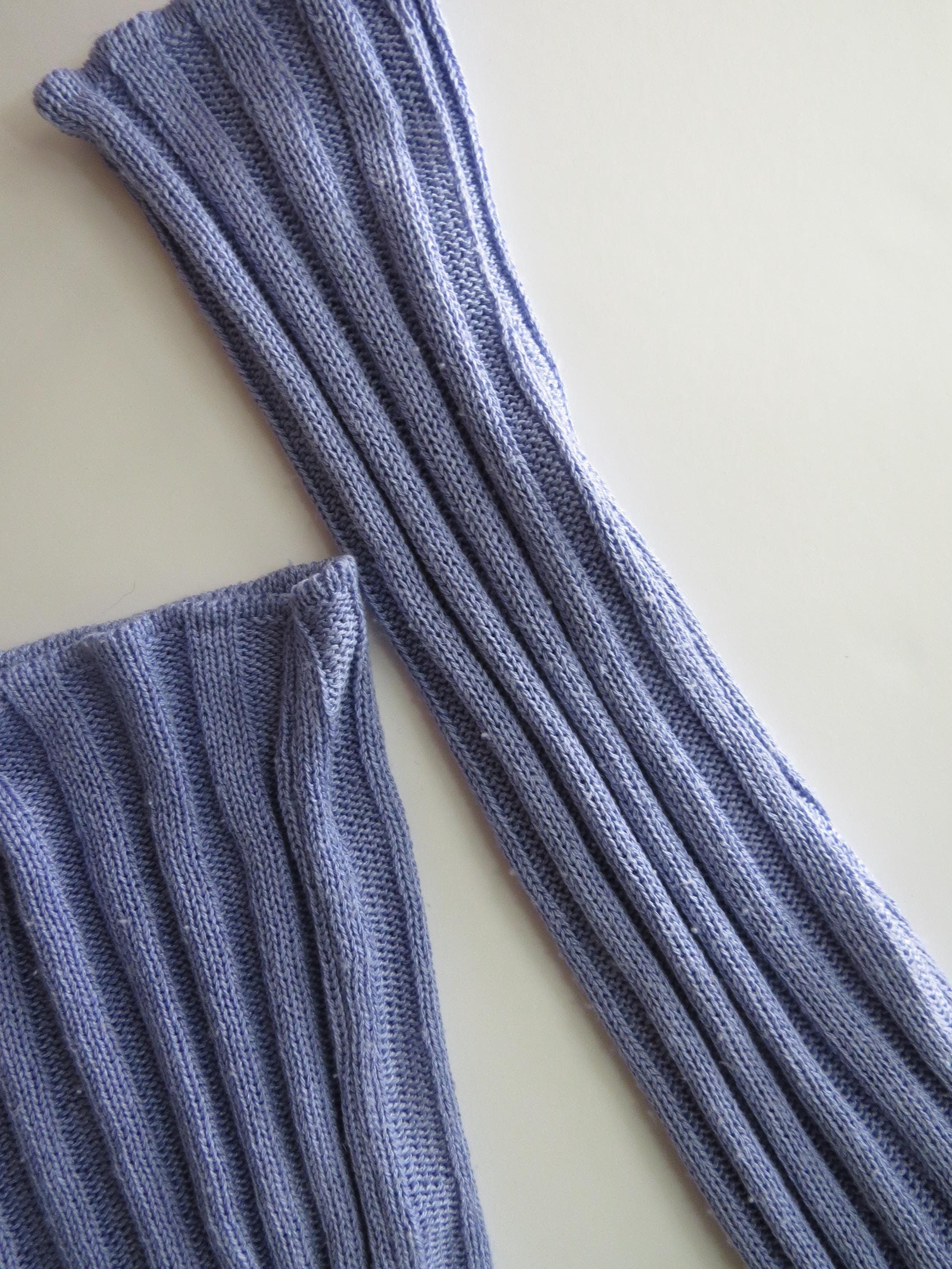 Vintage Italian Lilac Knit Top, Floral Mesh Long Sleeve Panel, Made in Italy 90s - Thumbnail 5