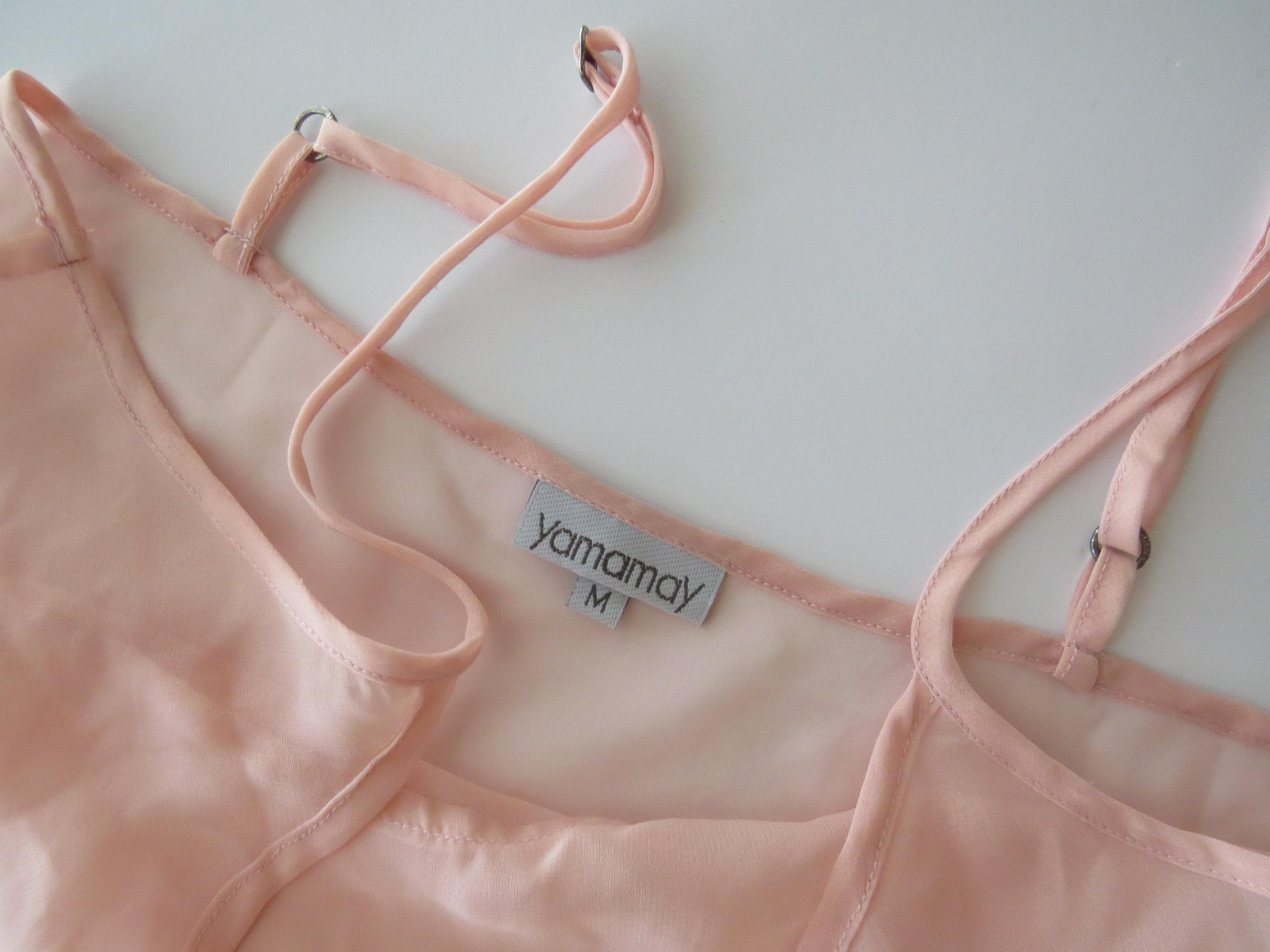 00s Italian Vintage Pink Mesh Lace Camisole + Shorts Matching Set Yamayay - Thumbnail 10