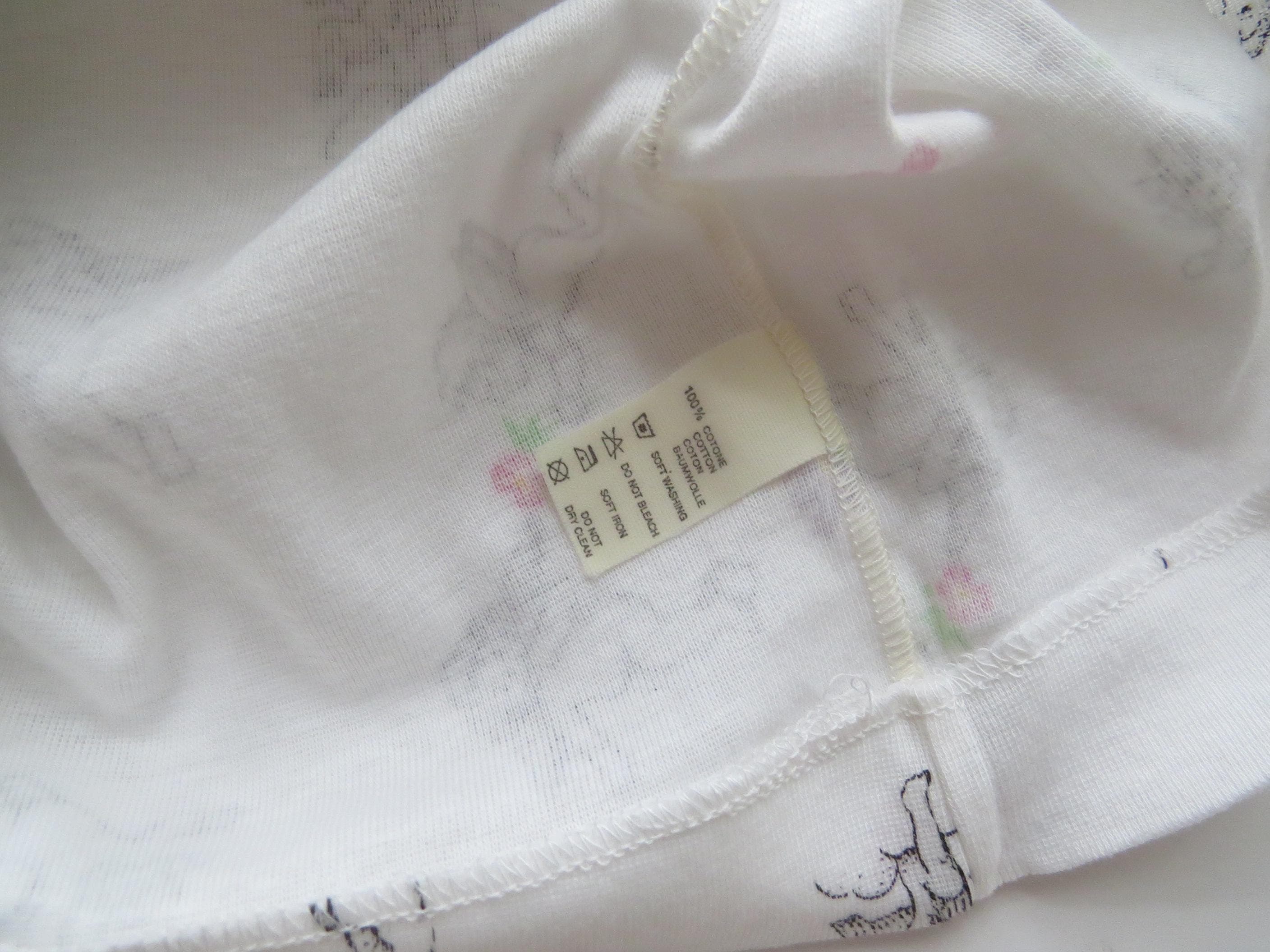 Vintage Malizia La Perla Cotton Italian Camisole Cherub & Floral Print, Made in Italy, 2000s - Thumbnail 3