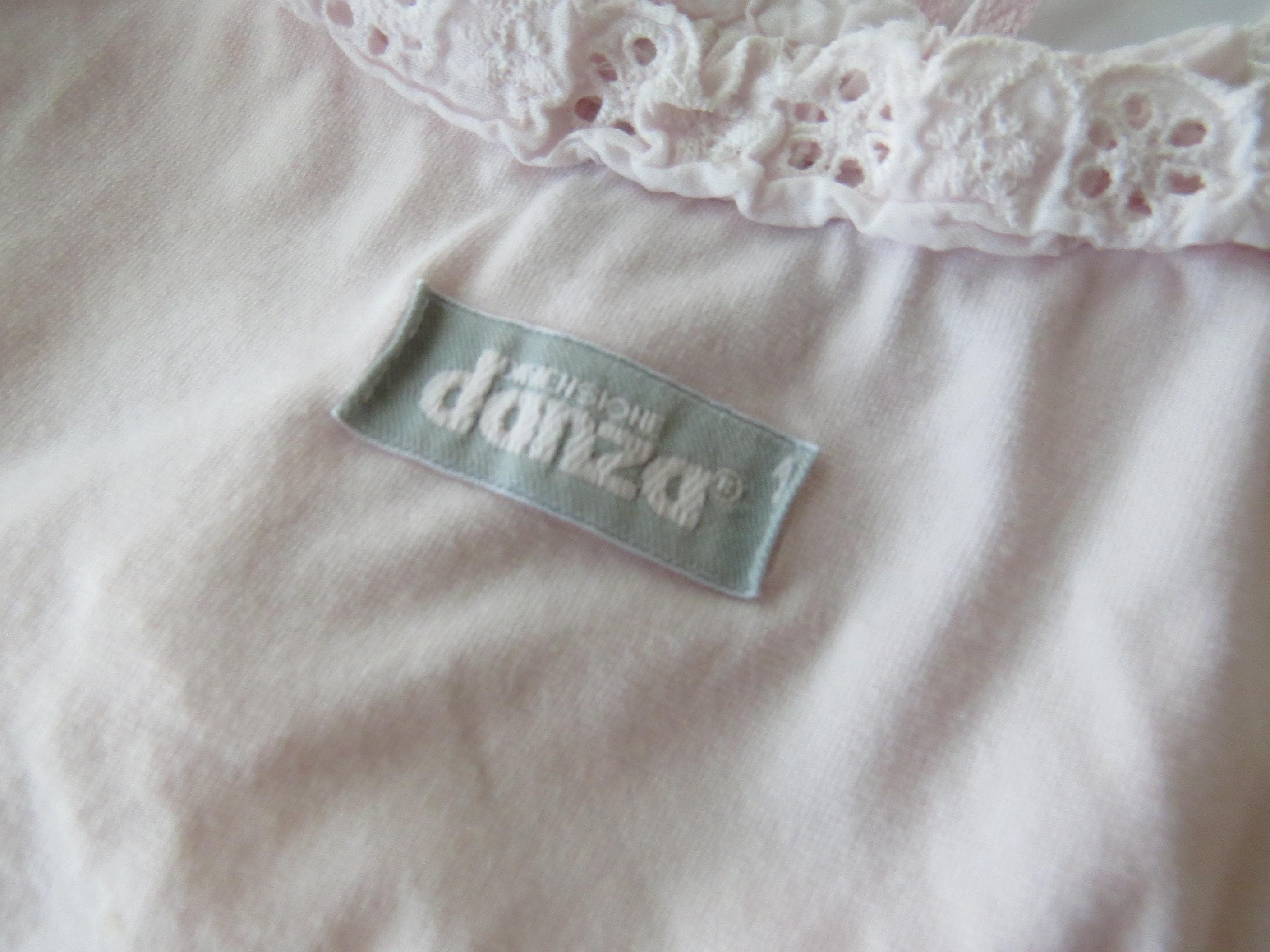 Vintage Italian Pastel Pink Dimensione Danza Lace Ruffle Top, Made in Italy - Thumbnail 8