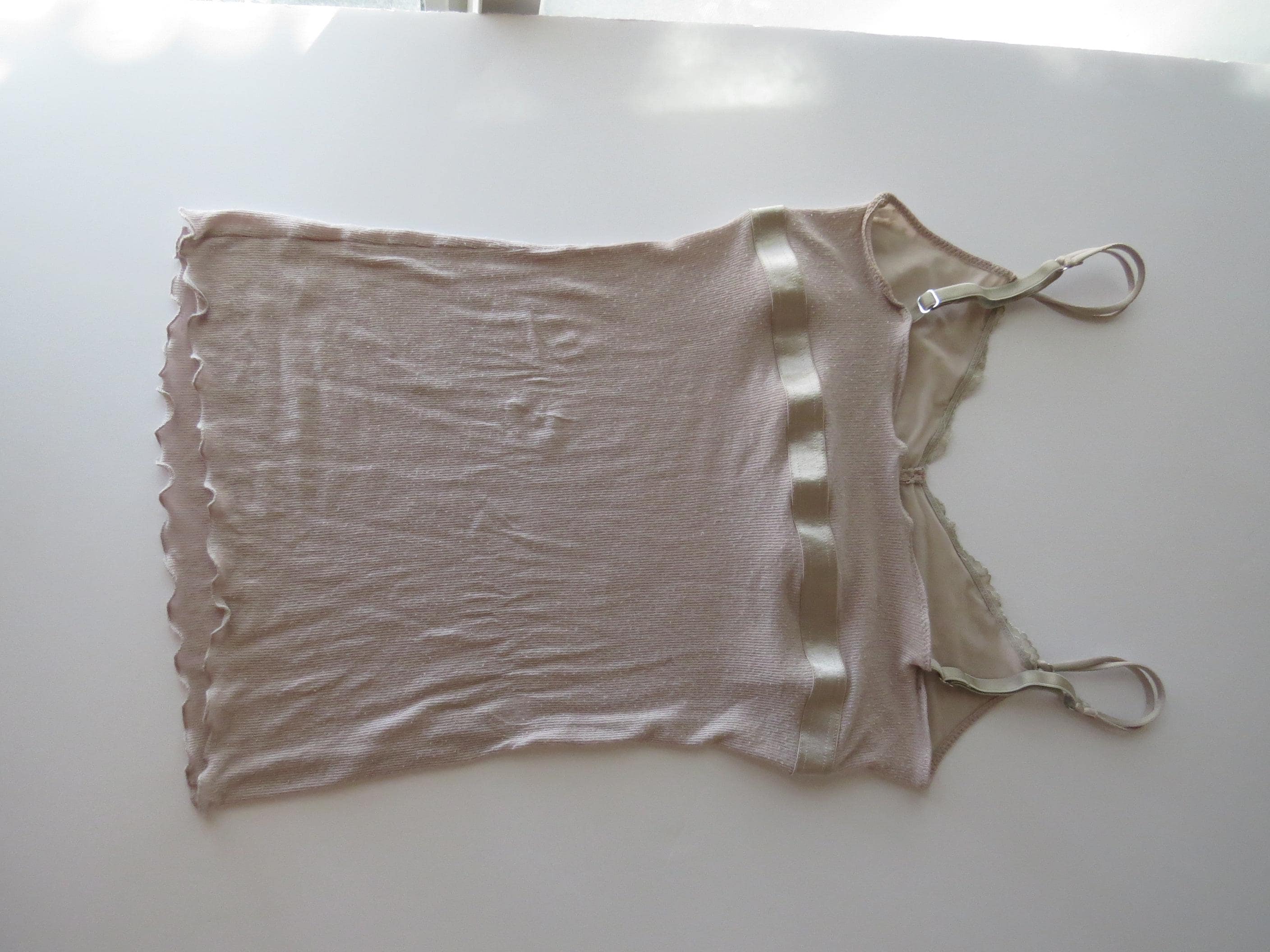 Vintage Intimissimi Mauve Lace Lettuce Edge Cami Top, 00s Italian Designer - Thumbnail 7